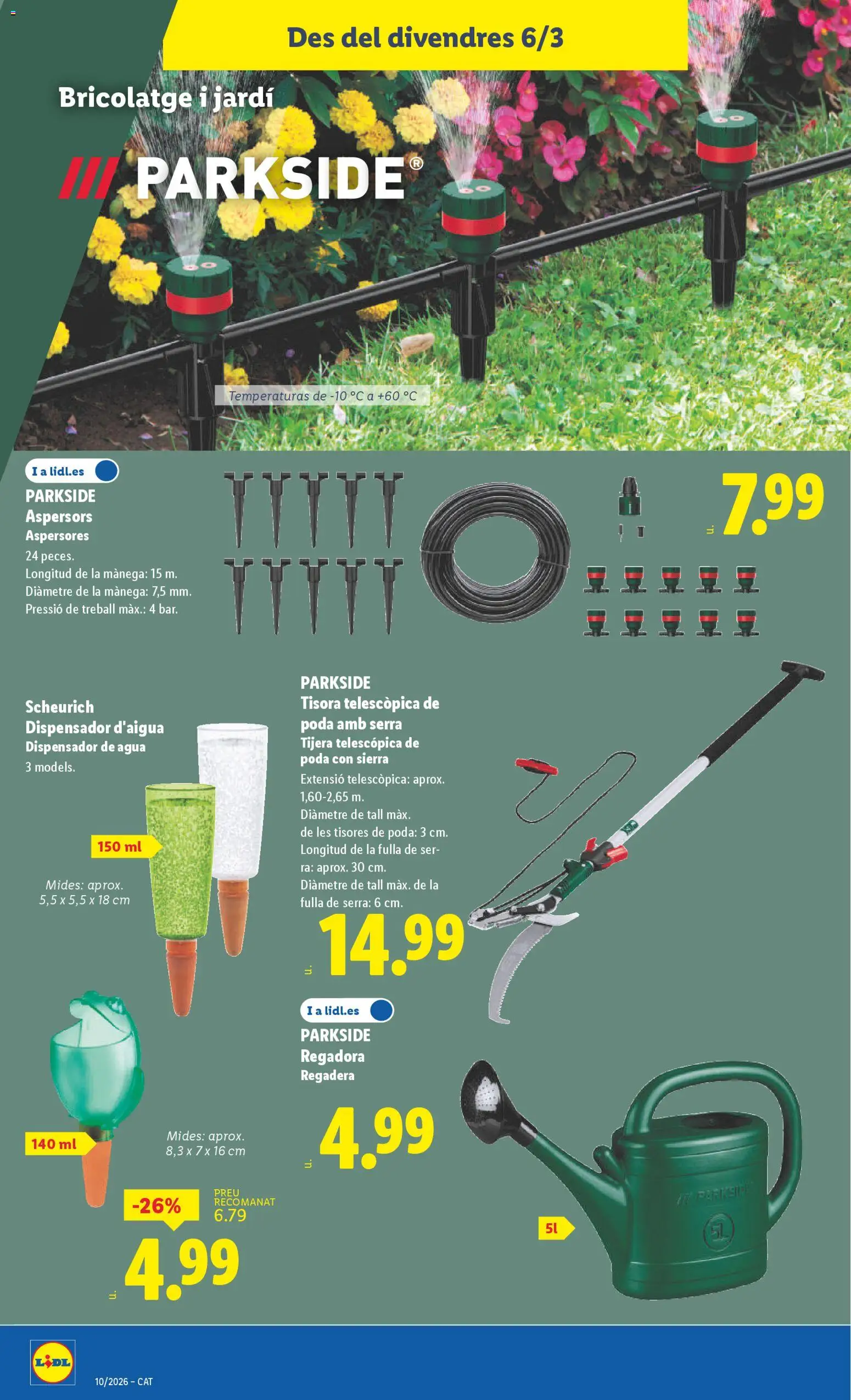 Lidl folleto de bazar │ válido desde el 02.03.2026 | Página: 24 | Productos: Dispensador, Regadera