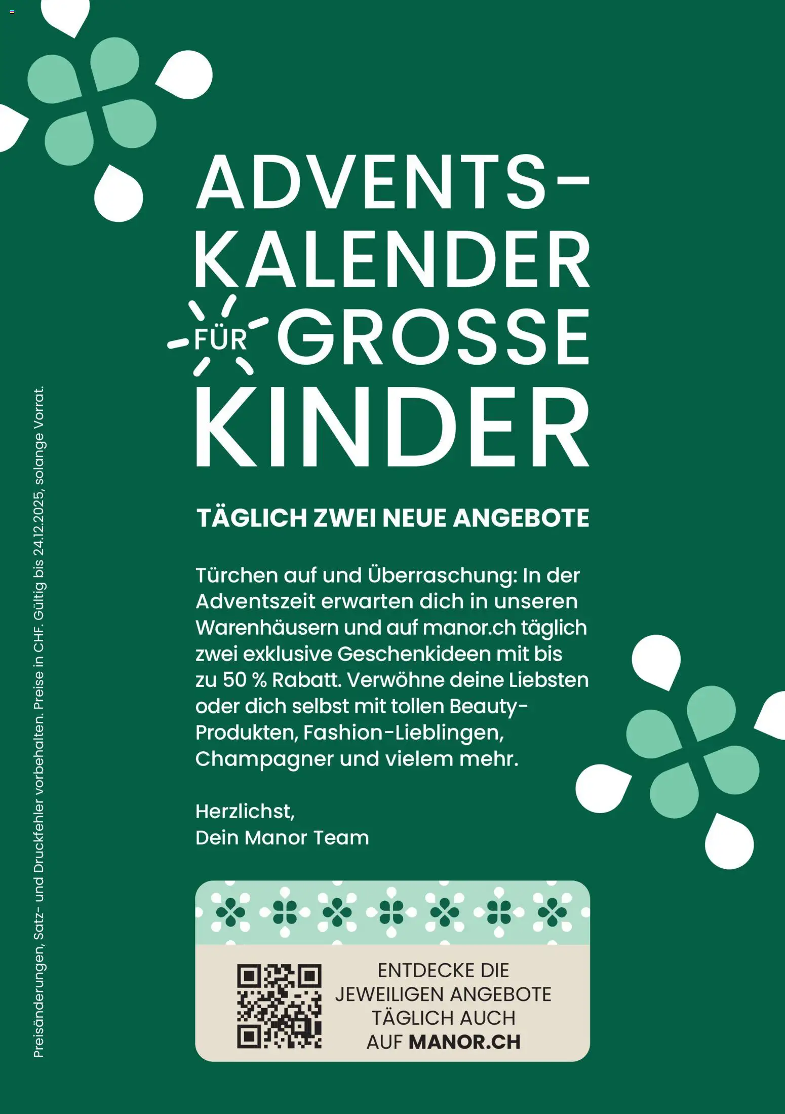 Manor Aktionen Adventskalender – gültig ab 01.12.2025 | Seite: 2
