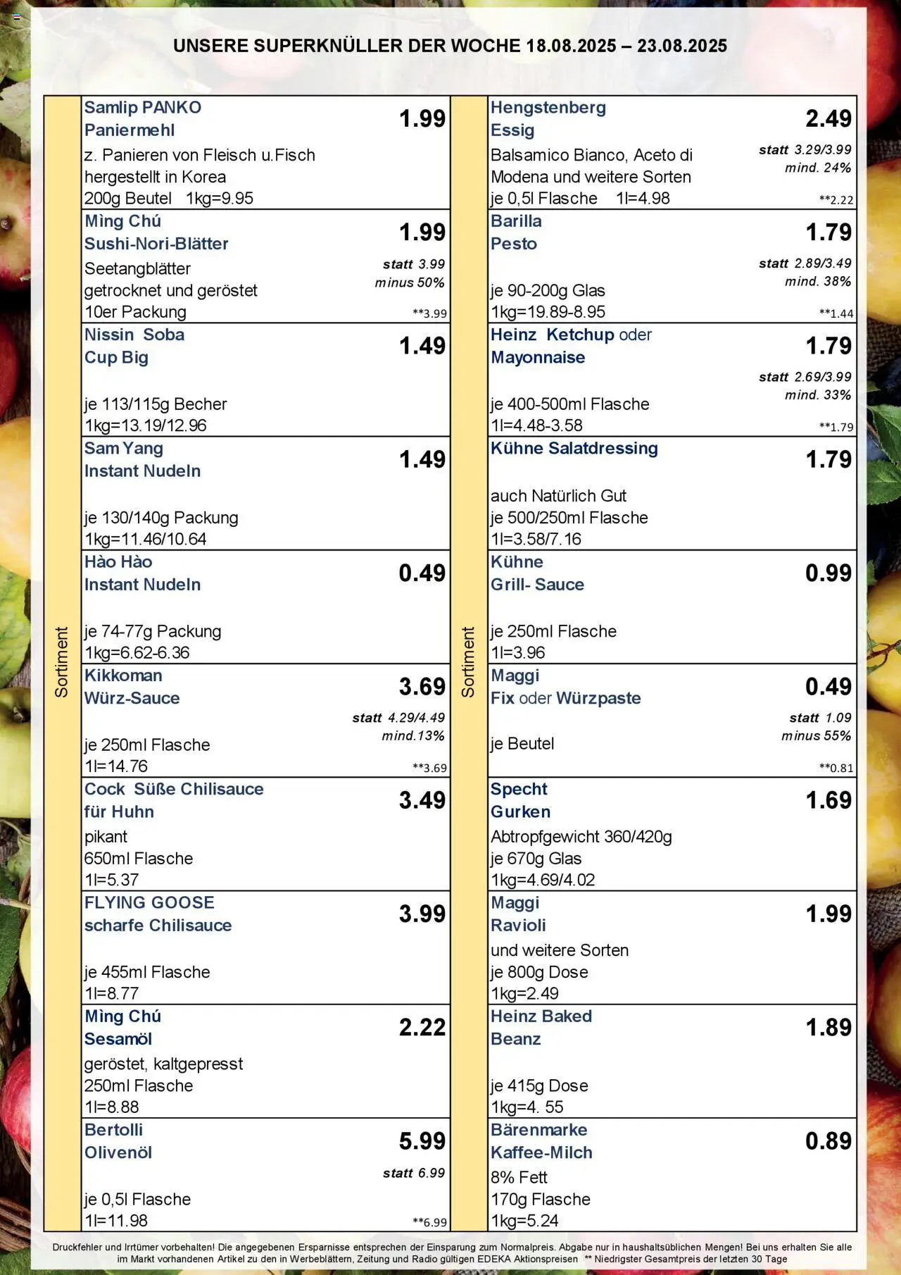 Simmel - Bayern - gültig ab dem 18.08.2025 | Seite: 2 | Produkte: Maggi, Barilla, Heinz ketchup, Nudeln