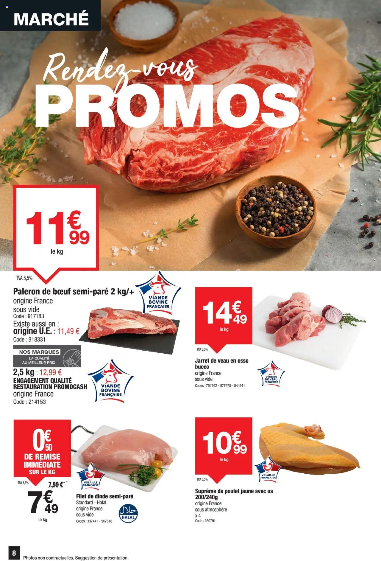  | Page: 8 | Produits: Filet de dinde, Volaille, Viande, Viande bovine
