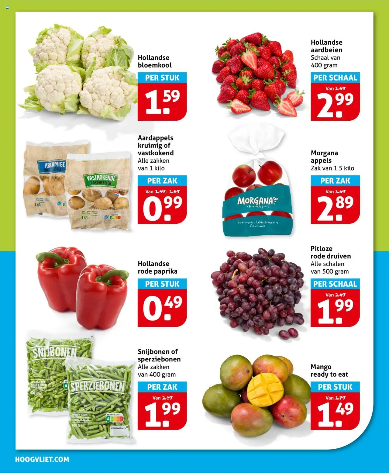 {H1} | Pagina: 8 | Producten: Bloemkool, Aardbeien, Zak, Kész piskótalap