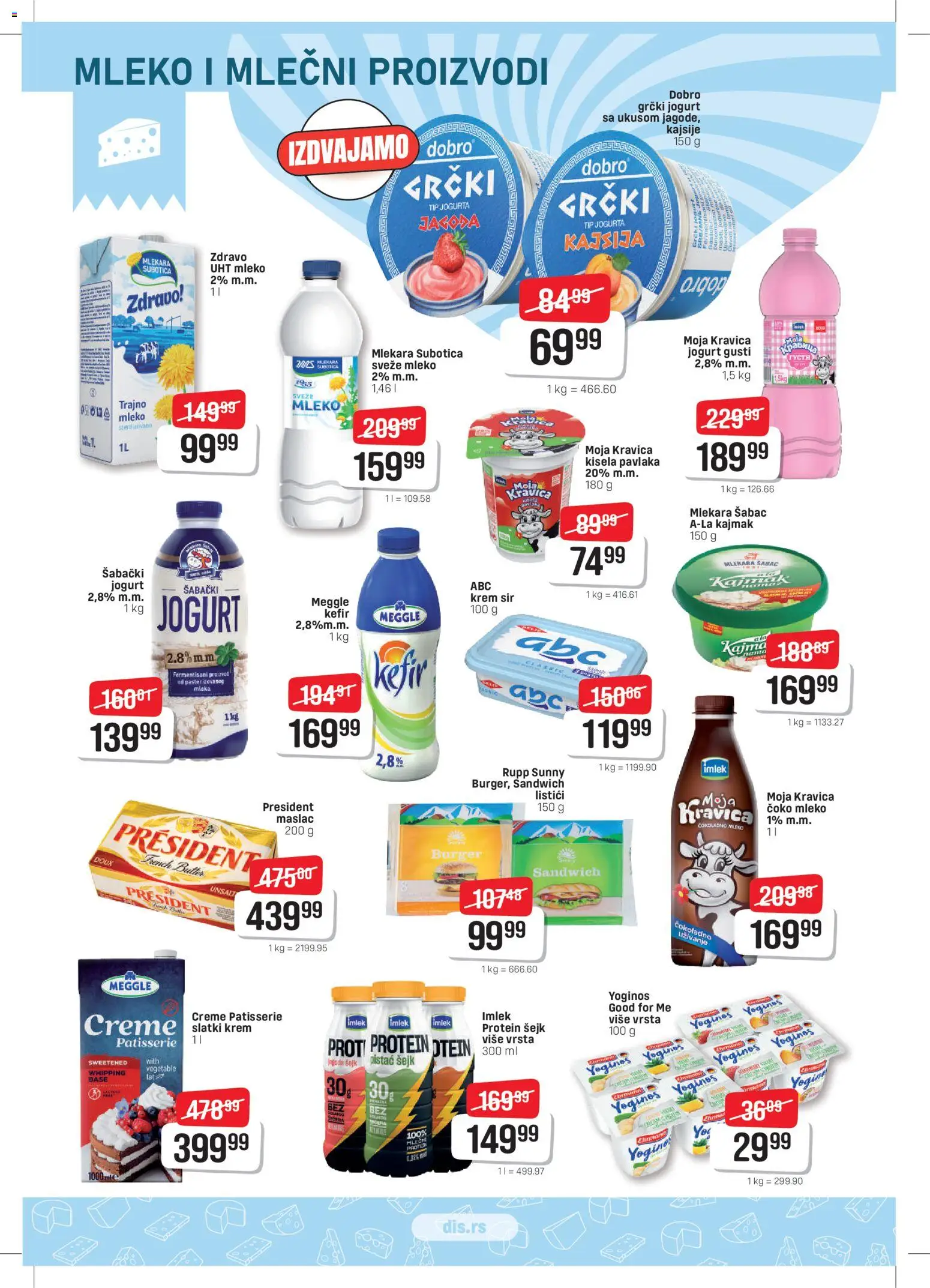 Super DIS katalog - važi od 12.03.2026 | Strana: 4 | Proizvode: Moja kravica, Krem sir, Jogurt, Pavlaka