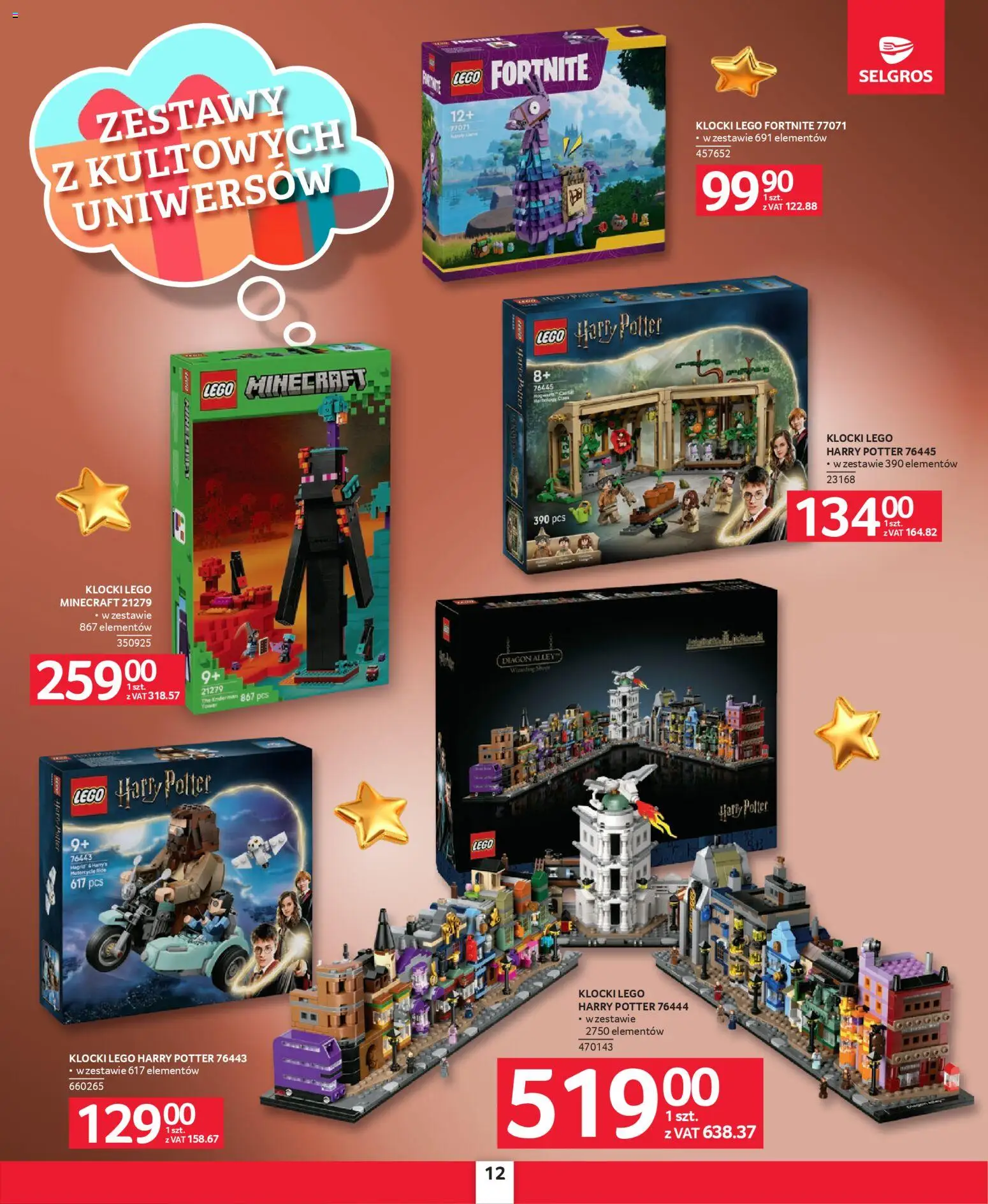 Selgros cash&carry Gazetka - Zabawki od 04.12.2025 | Strona: 12 | Produkty: Lego, Klocki Lego
