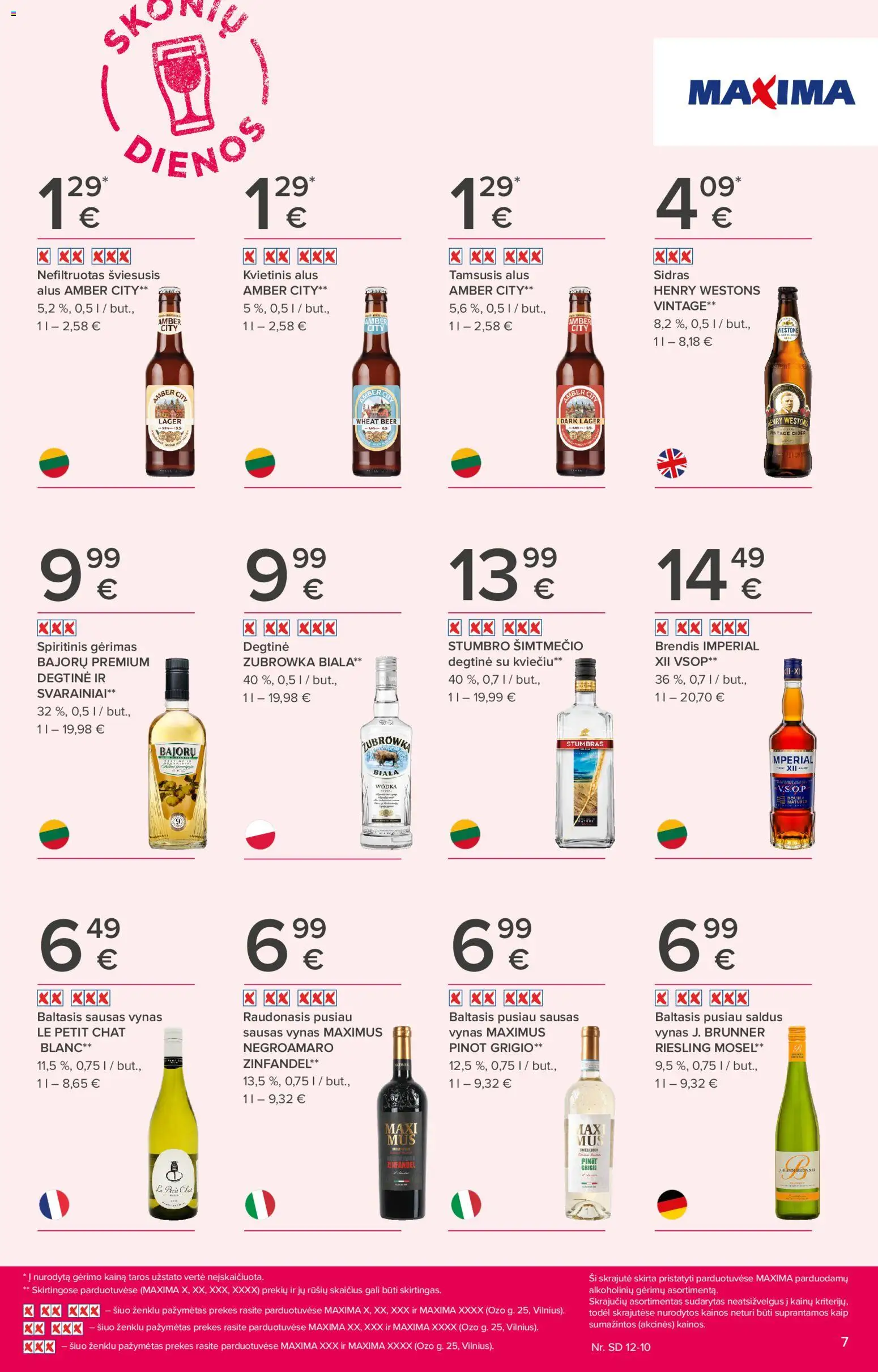 MAXIMA akcijos nuo 27.11.2025 | Puslapis: 7 | Prekių: Degtinė, Vynas, Alus