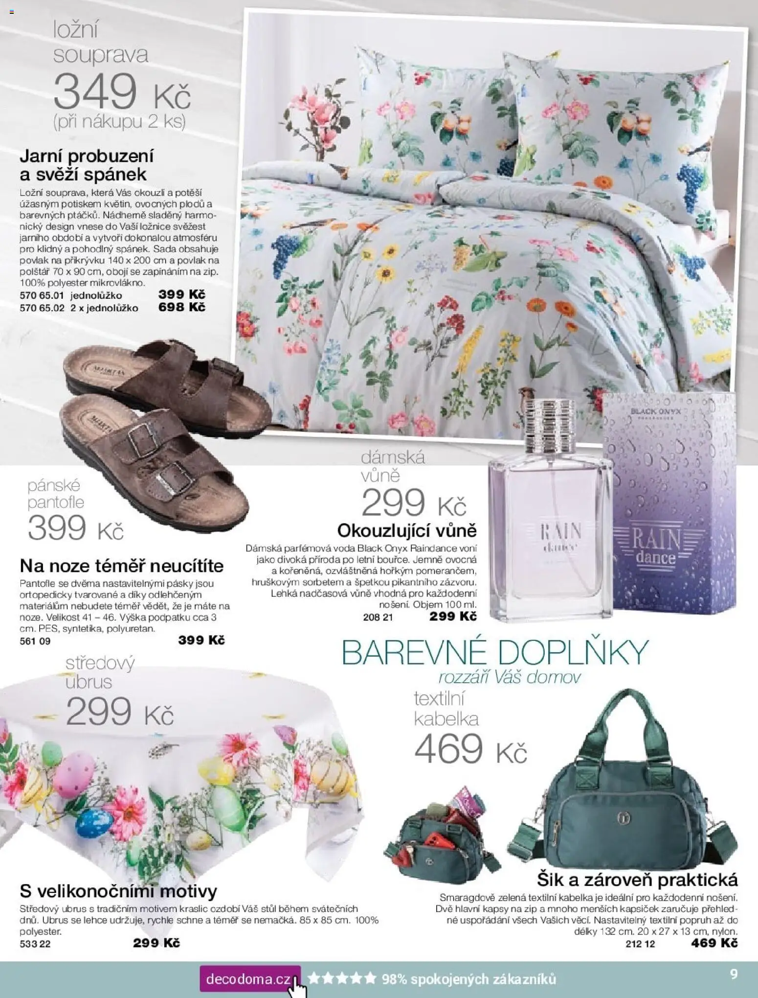 Decodoma katalog od 16.02.2026 | Strana: 9 | Produkty: Pantofle, Povlak na polštář, Stůl, Ubrus