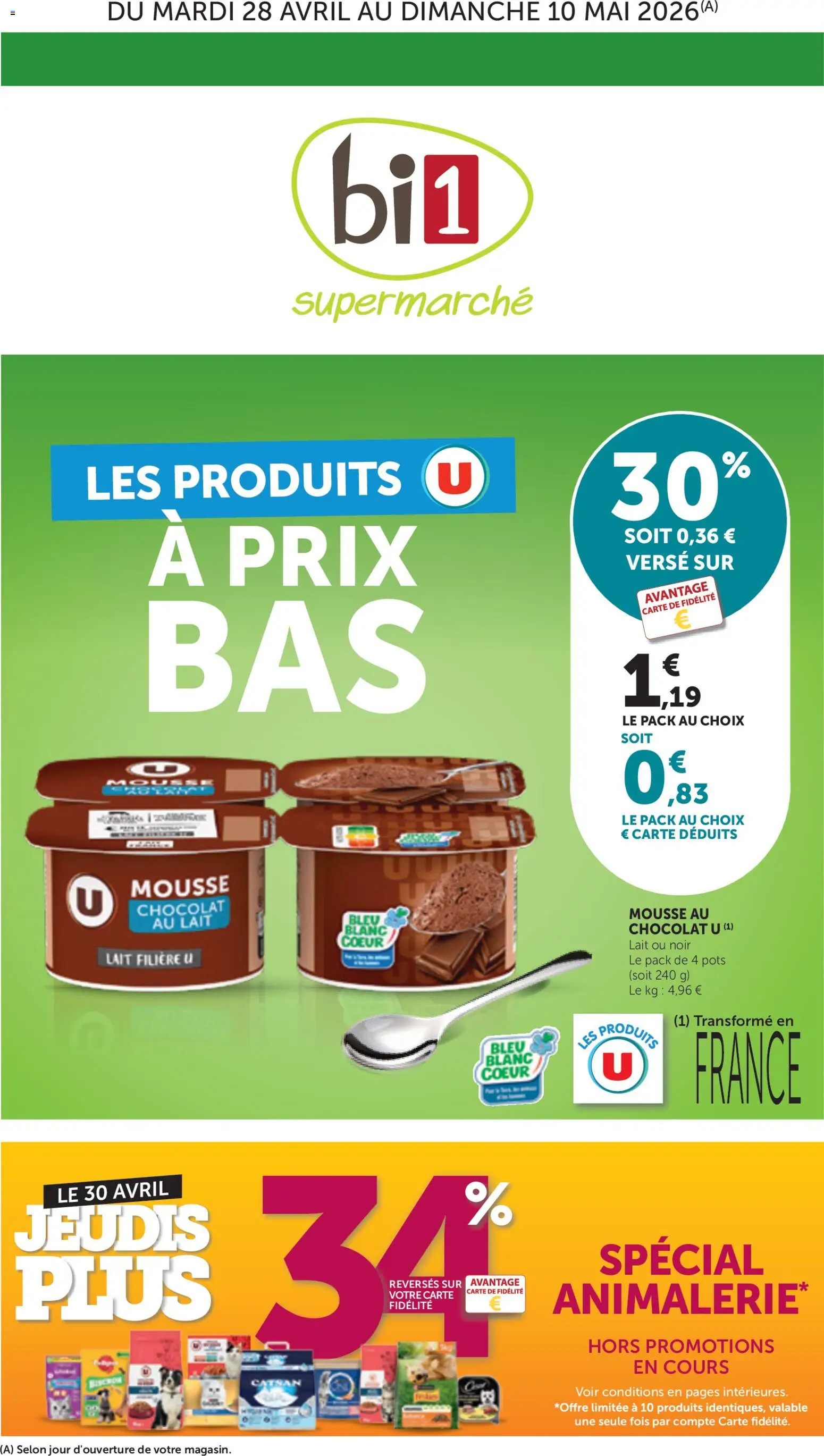 {H1} | Page: 1 | Produits: Mousse, Lait, Chocolat