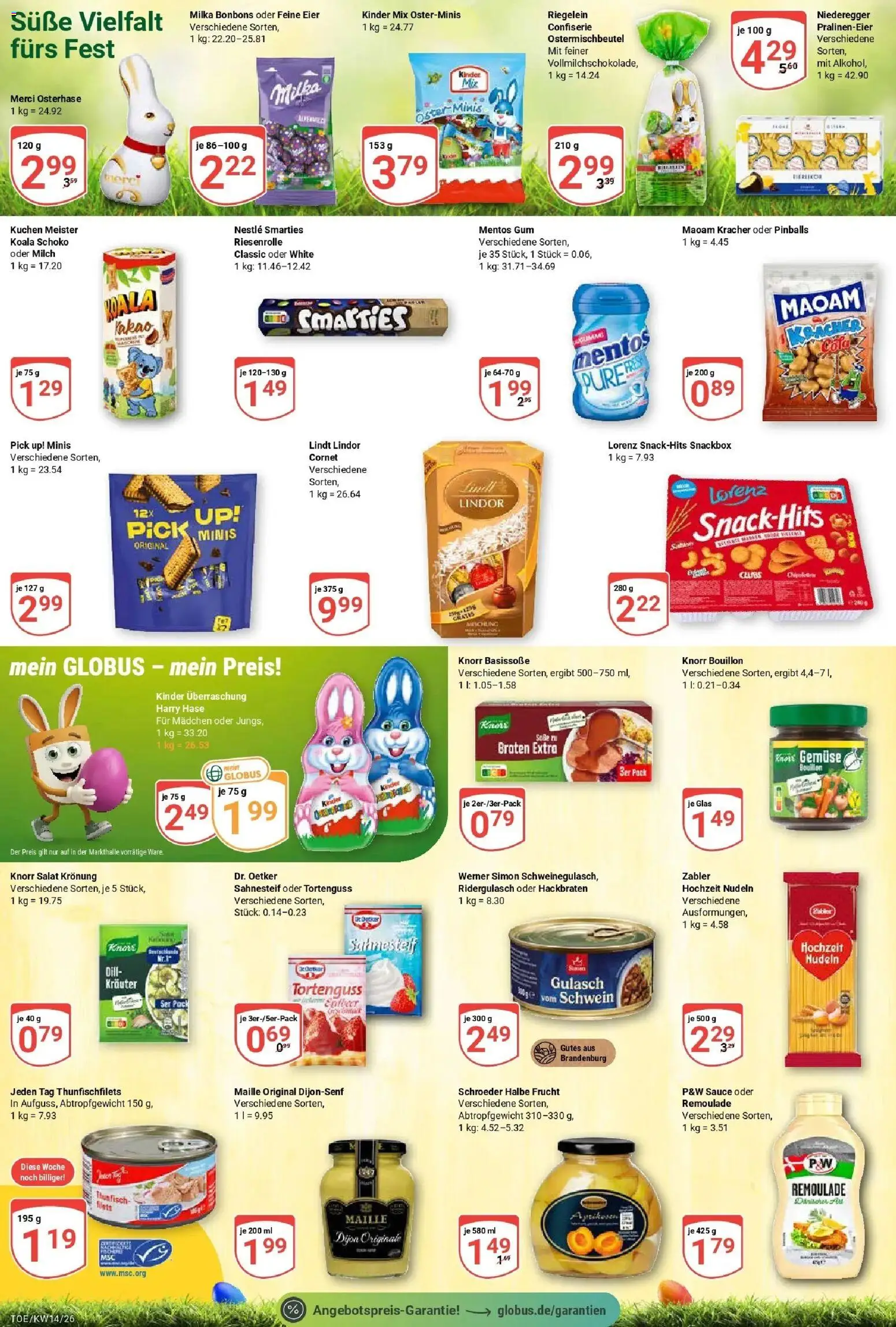 Globus prospekt Tönisvorst	 – gültig ab 30.03.2026 | Seite: 18 | Produkte: Thunfisch, Smarties, Dill, Nudeln