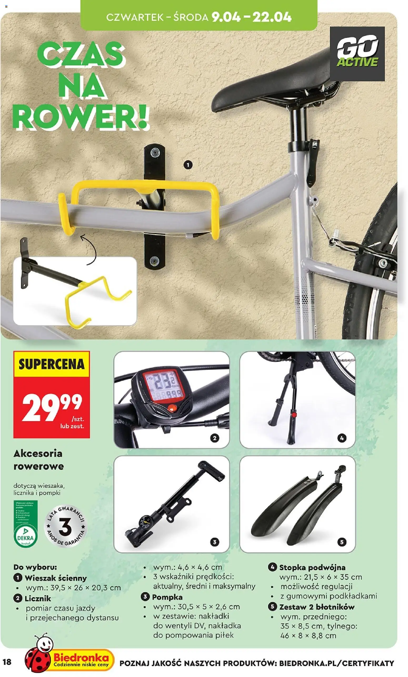 Biedronka gazetka - Hity i inspiracje od 07.04.2026 | Strona: 18 | Produkty: Rower, Wieszak