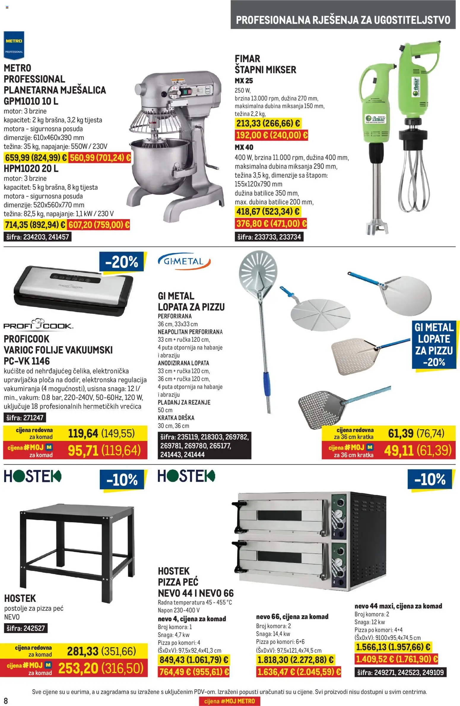 Metro katalog | vrijedi od 02.01.2026 | Stranica: 8 | Proizvodi: Mikser, Štapni mikser, Pizza, Pladanj