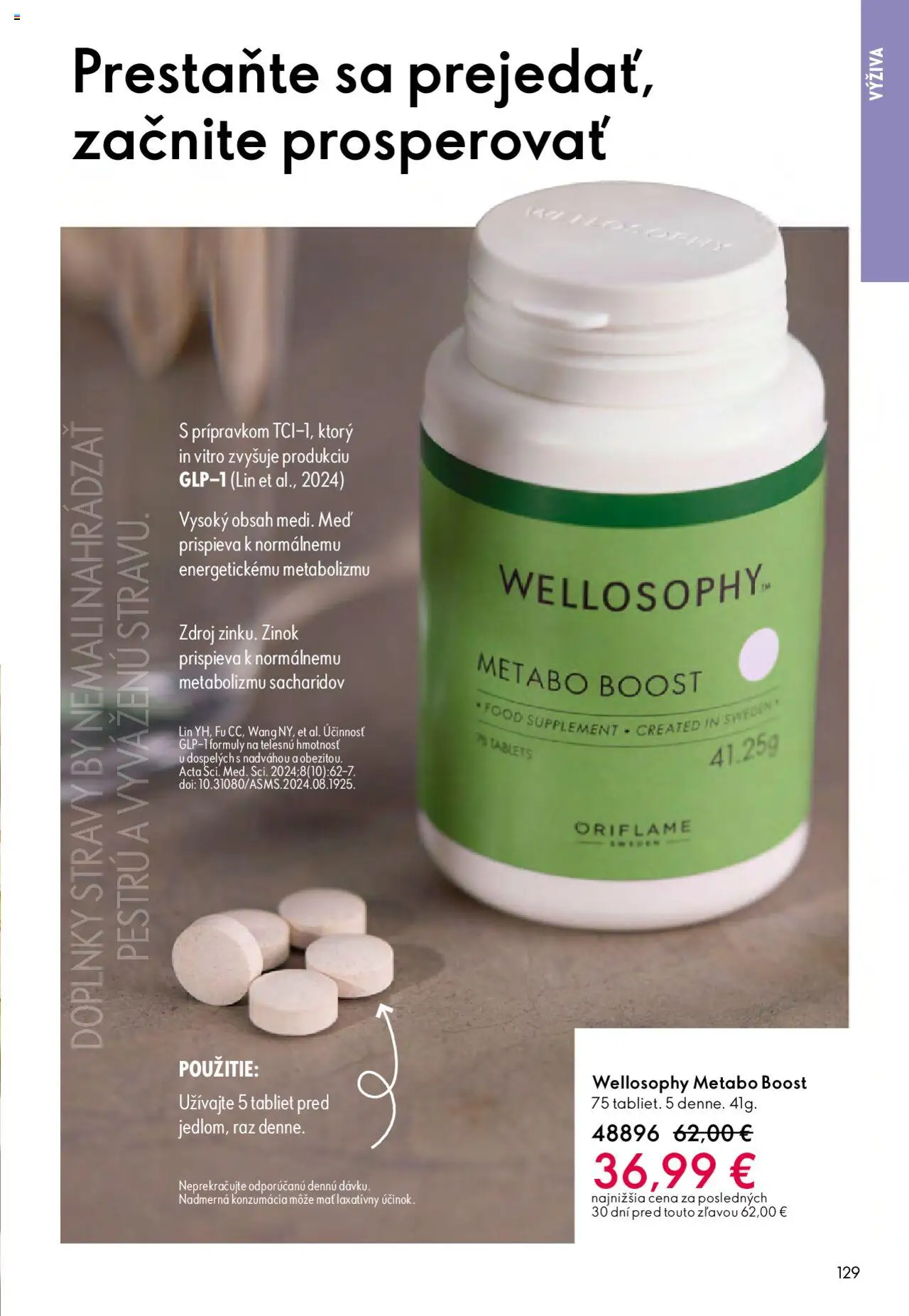 Nové Oriflame akcie – leták je platný od 12.11.2025 | Strana: 129 | Produkty: Metabo, Med
