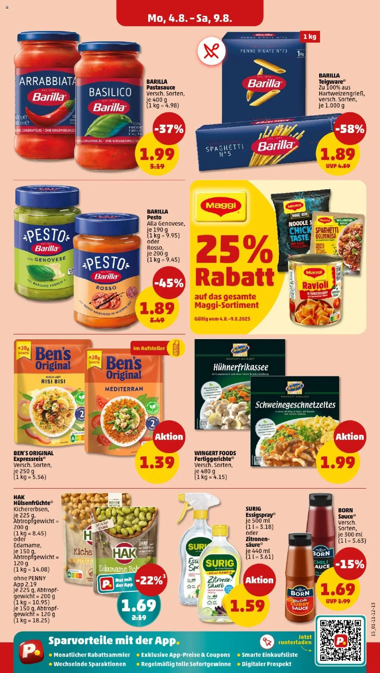 Penny - Mecklenburg-Vorpommern - gültig ab dem 04.08.2025 | Seite: 15 | Produkte: Maggi, Balsamico, Barilla pesto, Zitronen