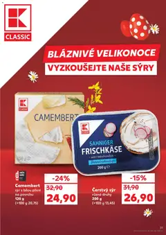 Náhled letáku Kaufland leták od 18.03.2026 | Strana: 31 | Produkty: Sýr, Sýry, Camembert, Čerstvý sýr