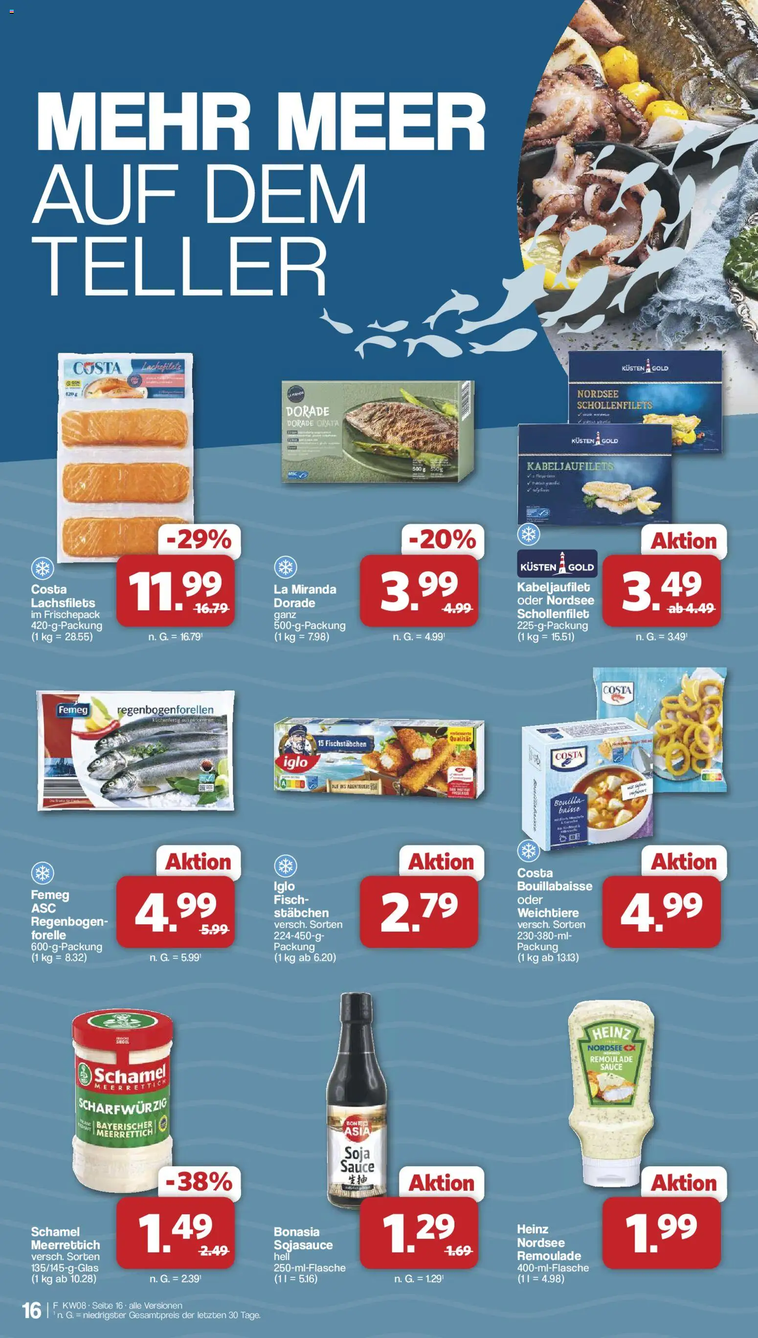 Famila Nordwest Prospekt 	 – gültig ab 16.02.2026 | Seite: 16 | Produkte: Dorade, Iglo, Fisch, Fischstabchen