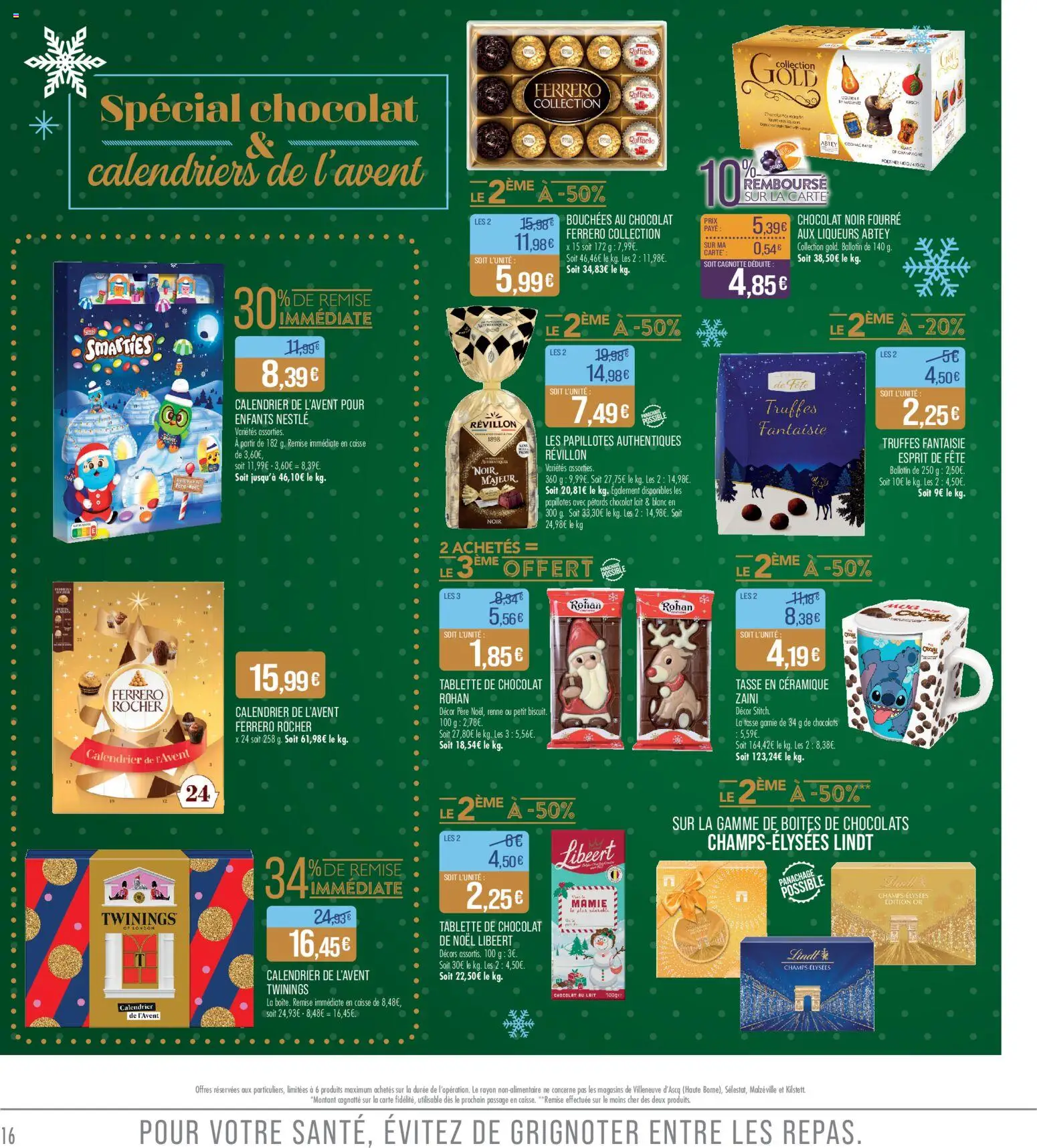 {H1} | Page: 16 | Produits: Chocolat de Noël, Calendrier, Lait, Lindt