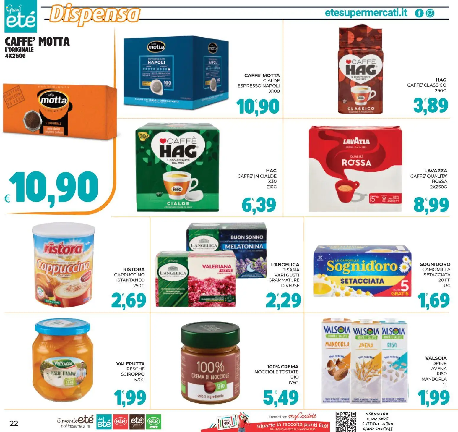 Volantino Eté del 24.03.2026 | Pagina: 22 | Prodotti: Crema, Caffè, Riso, Tè