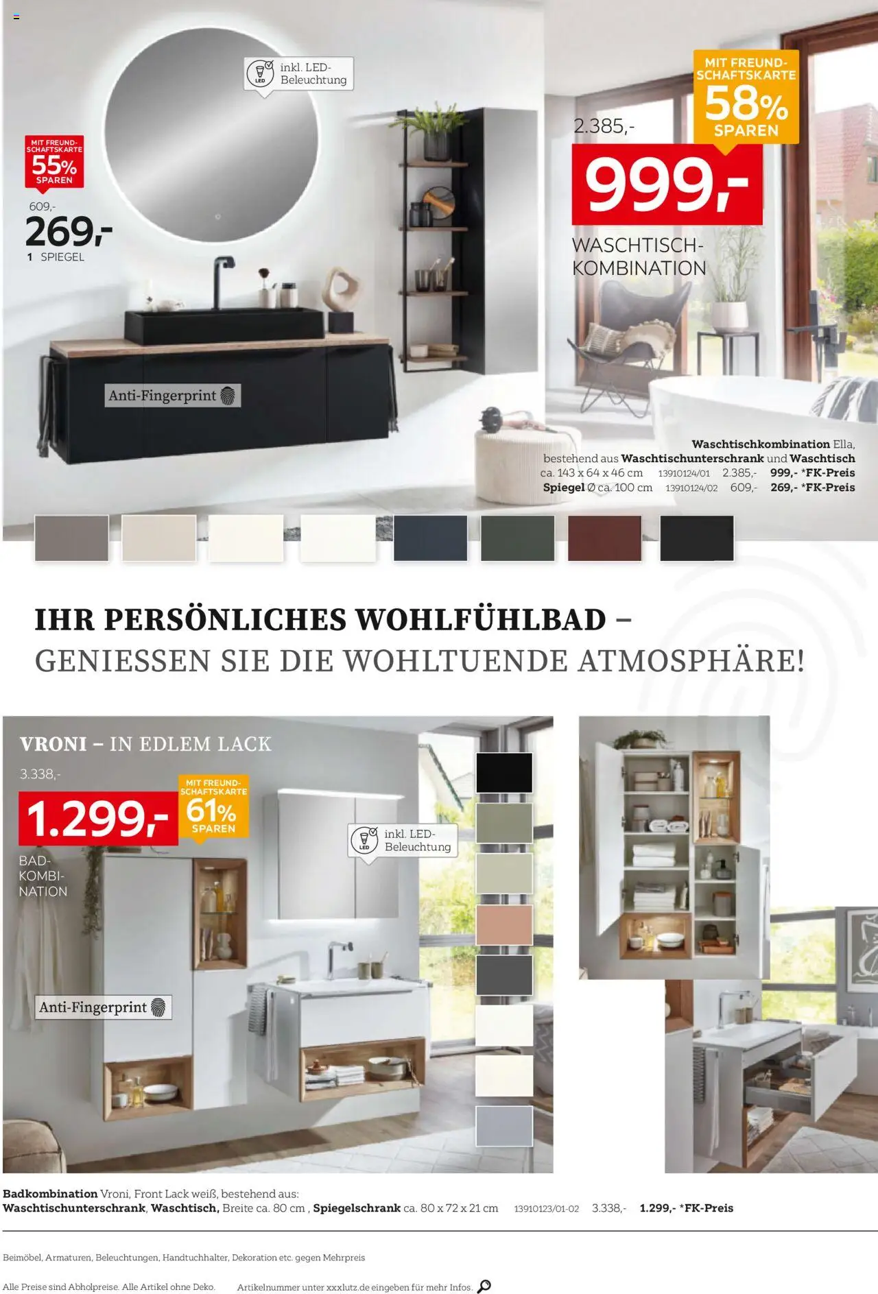 XXXL Lutz  Wohnideen - gültig ab dem 04.08.2025 | Seite: 10 | Produkte: Spiegel, Waschtisch, Spiegelschrank