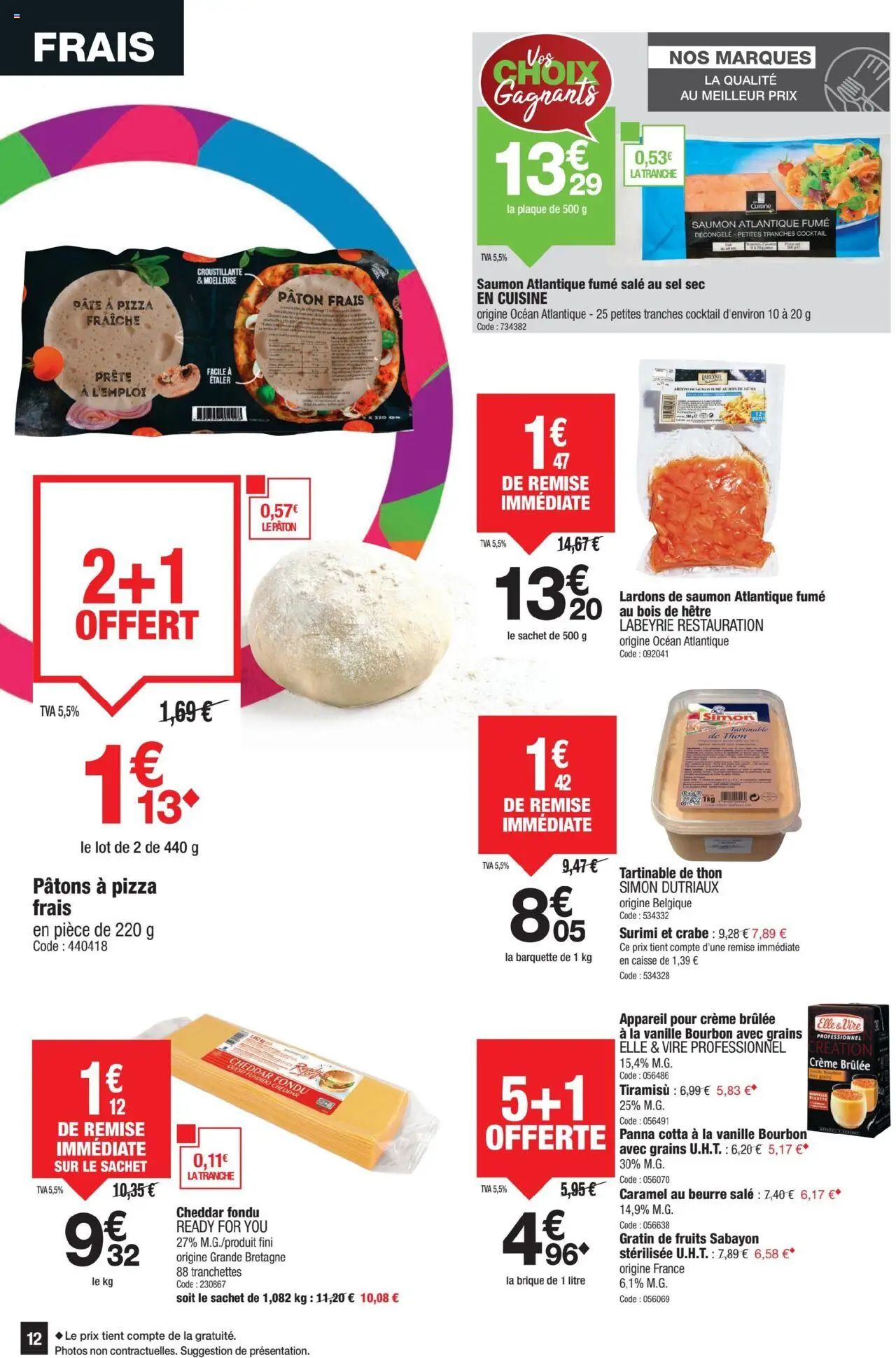  | Page: 12 | Produits: Pâte à pizza, Pizza, Bourbon, Saumon