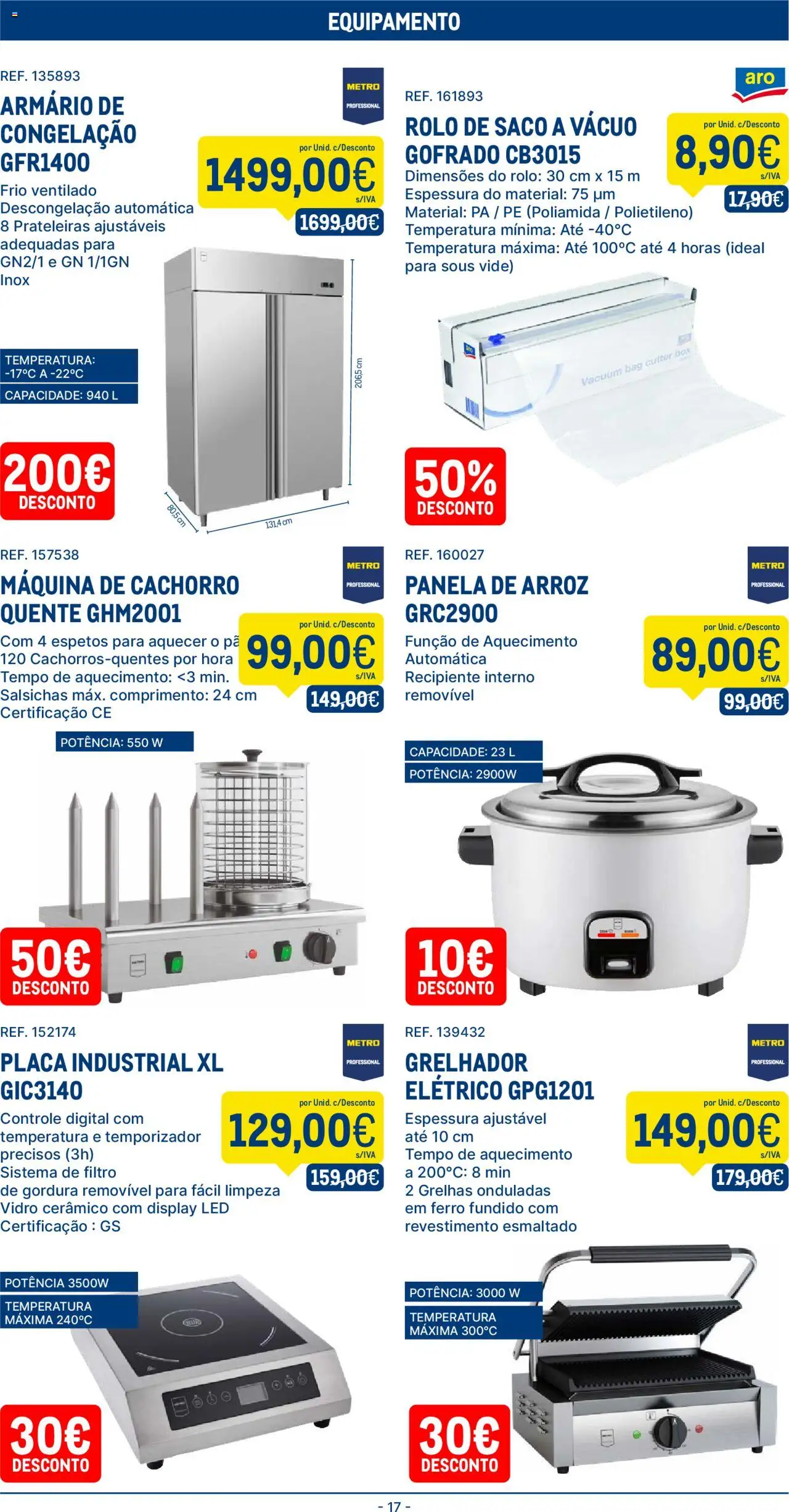 Makro folheto │ válido de 05.08.2025 | Página: 17 | Produtos: Ferro, Arroz, Pá, Panela