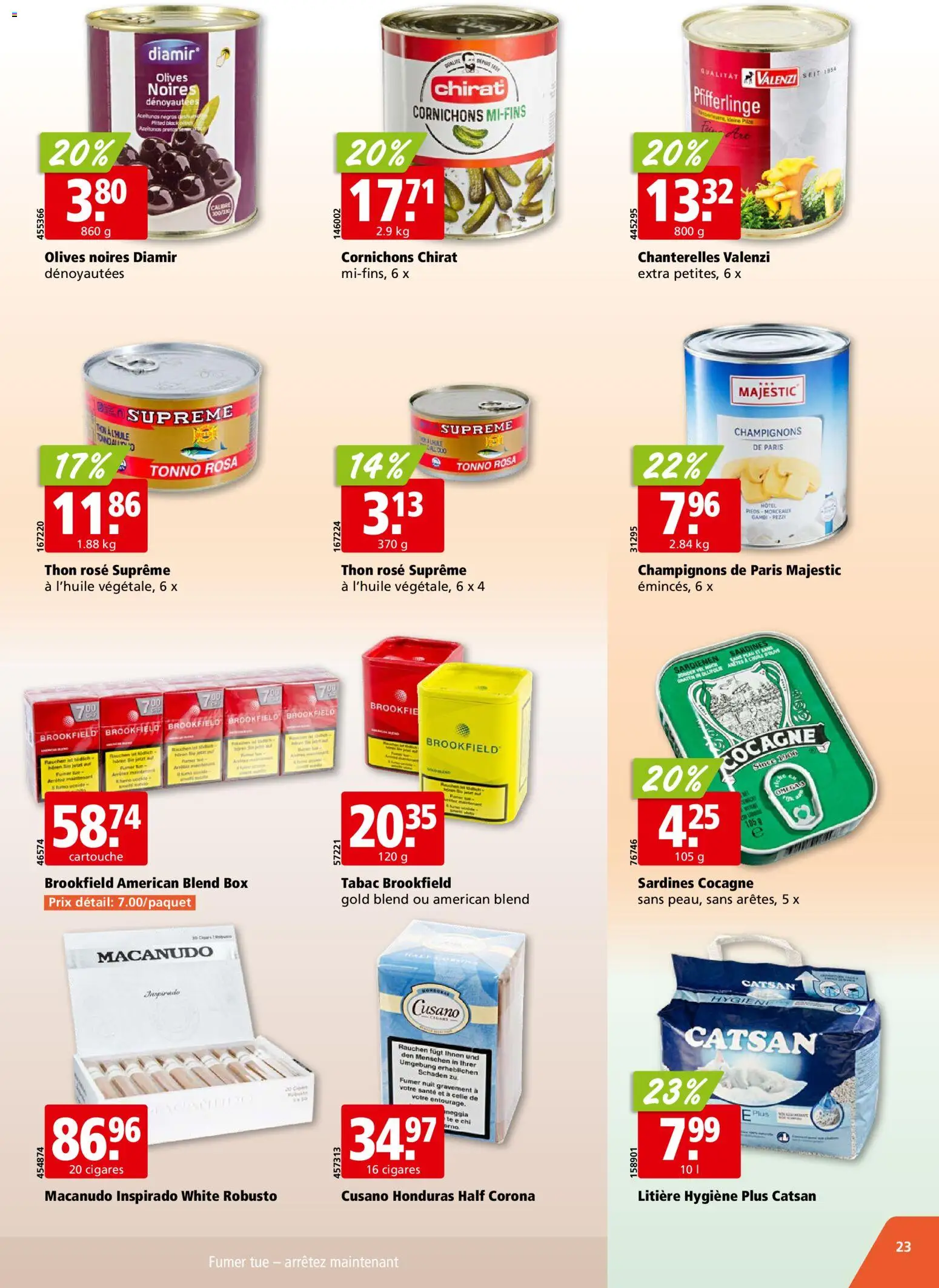 Aligro Aktionen Chavannes, Matran, Genève, Sion – gültig ab 05.01.2026 | Seite: 23 | Produkte: Box, Champignons, Urtepotteskjuler