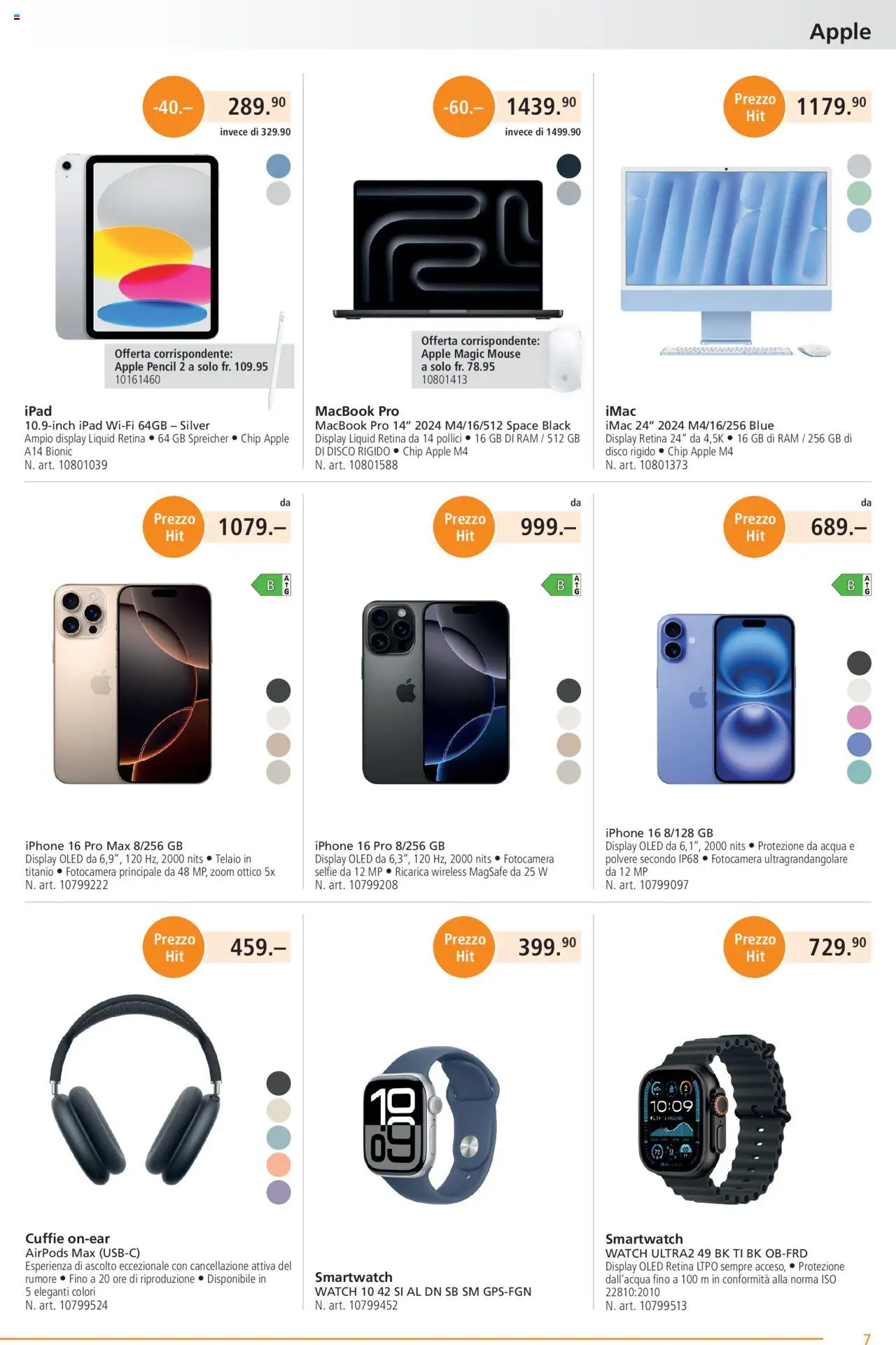 Fust Aktionen IT ab 28.07.2025 | Seite: 7 | Produkte: Imac, Smartwatch, Apple, Iphone