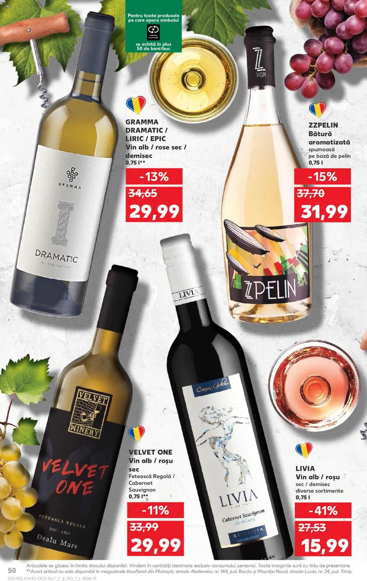 Kaufland RO akciós ujság - amely érvényes a következő dátumtól: 15.10.2025 | Oldal: 50