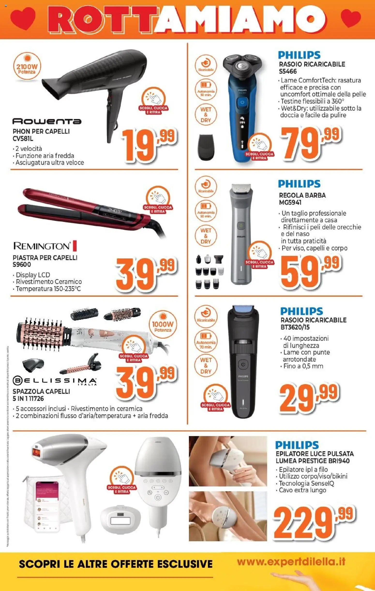 Volantino Expert del 29.01.2026 | Pagina: 18 | Prodotti: Rasoio, Cavo, Epilatore, Doccia