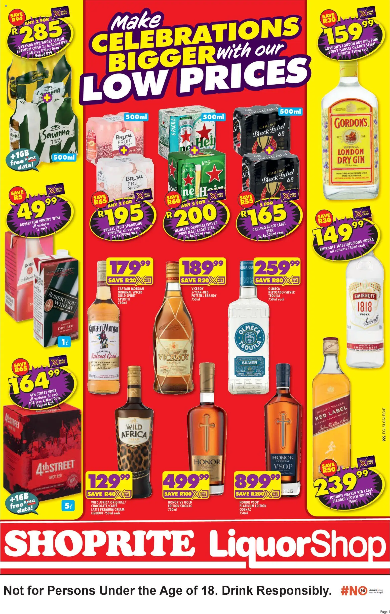 New Shoprite catalogue – valid from 25.03.2026 | Page: 1 | Products: Gin, Cream, Vodka, Lemon