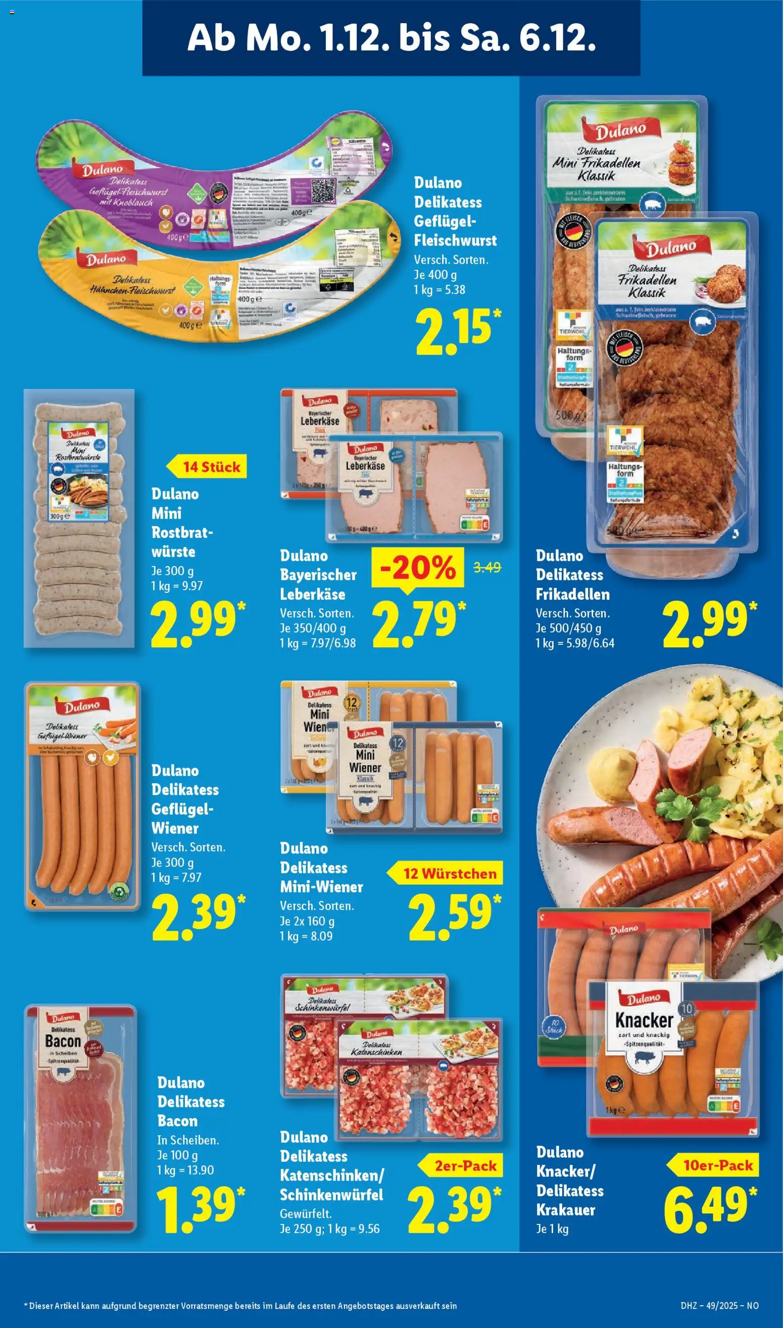 Lidl Prospekt Lüchow – gültig ab 01.12.2025 | Seite: 19 | Produkte: Knoblauch, Leberkase