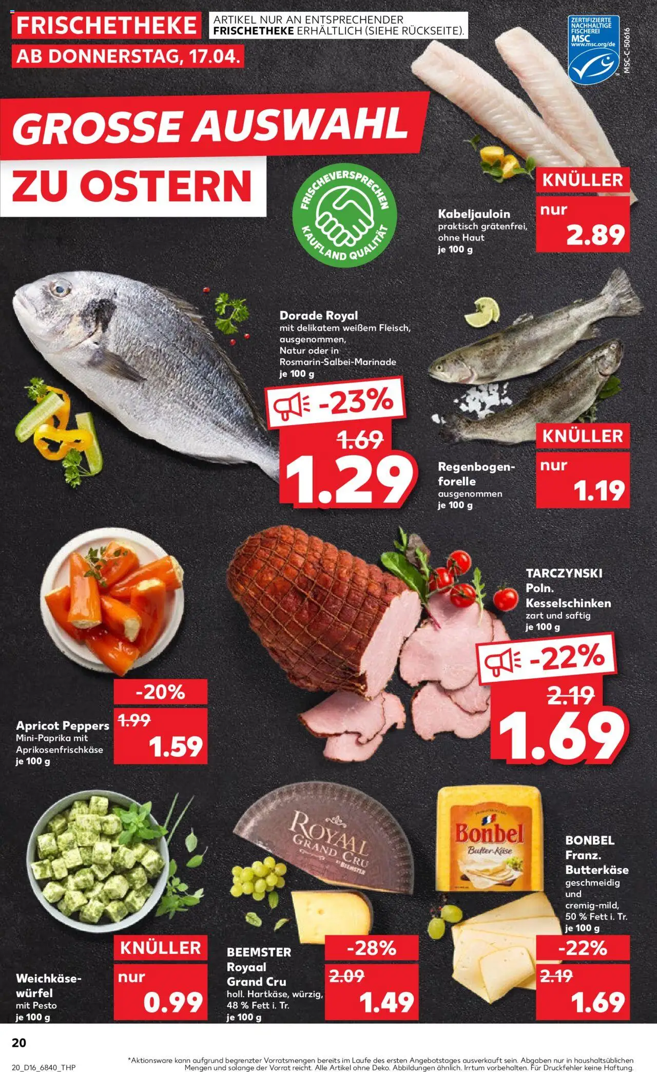 Kaufland - Hamburg, Bergedorfer Straße 106 - gültig ab dem 17.04.2025 | Seite: 20 | Produkte: Dorade