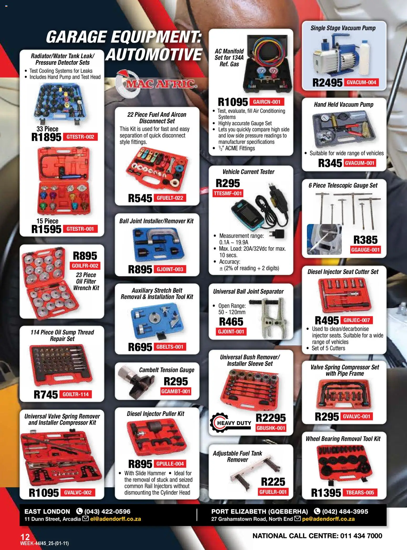 New Adendorff catalogue – valid from 01.11.2025 | Page: 14 | Products: Frame, Compressor, Oil, Valve