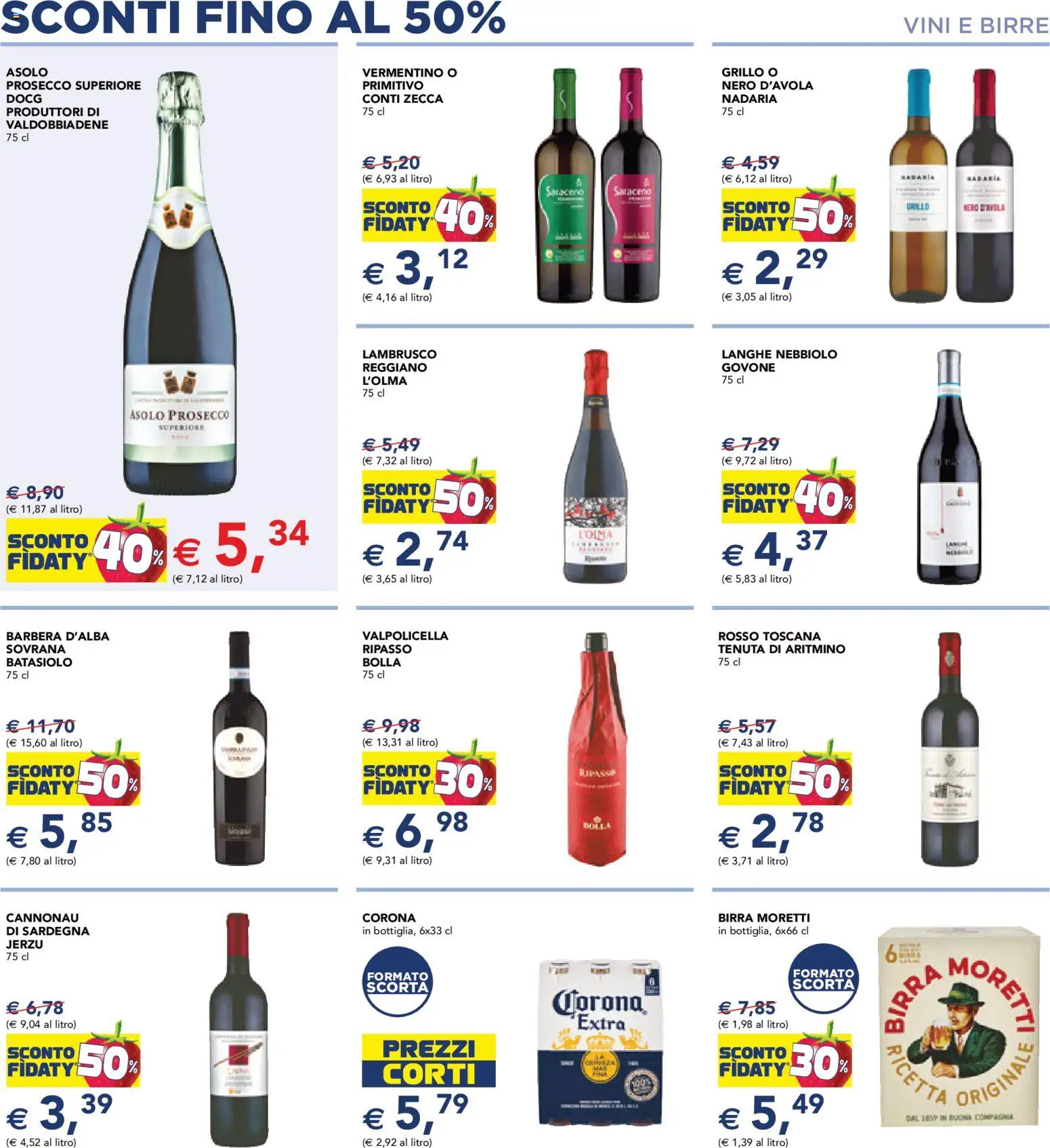 Volantino Esselunga S del 23.10.2025 | Pagina: 9 | Prodotti: Birra, Prosecco, Birra Moretti