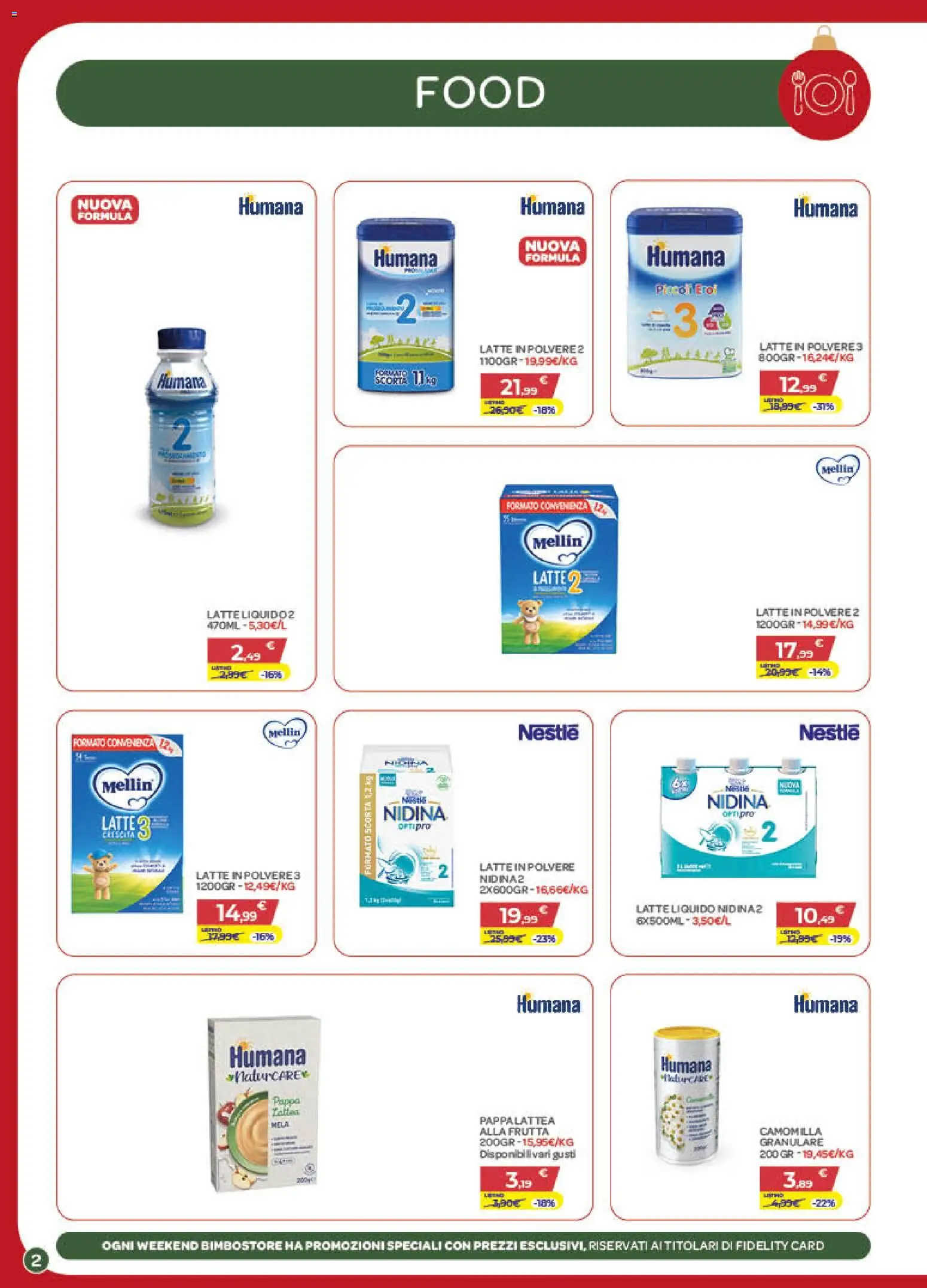 Volantino Bimbo store del 04.12.2025 | Pagina: 2 | Prodotti: Frutta, Latte