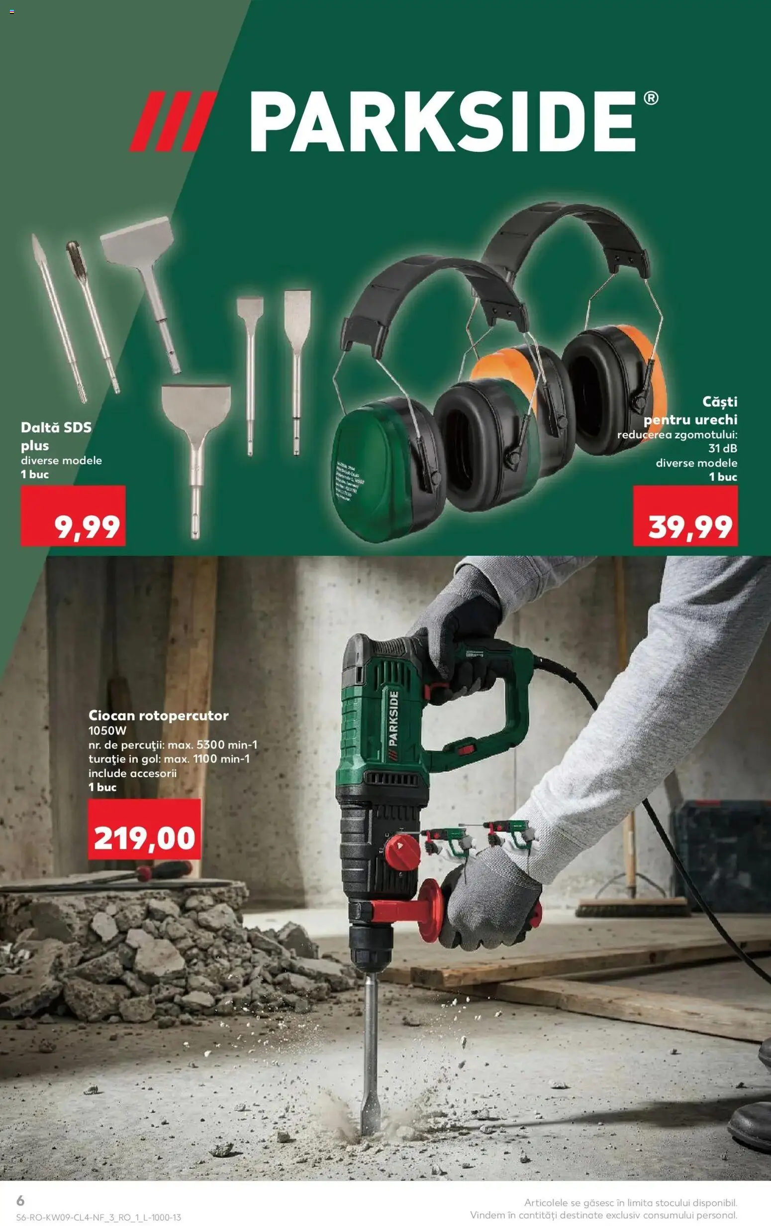 Noul catalog Kaufland – valabil de la 25.02.2026 | Pagină: 6 | Produse: Căști, Ciocan rotopercutor