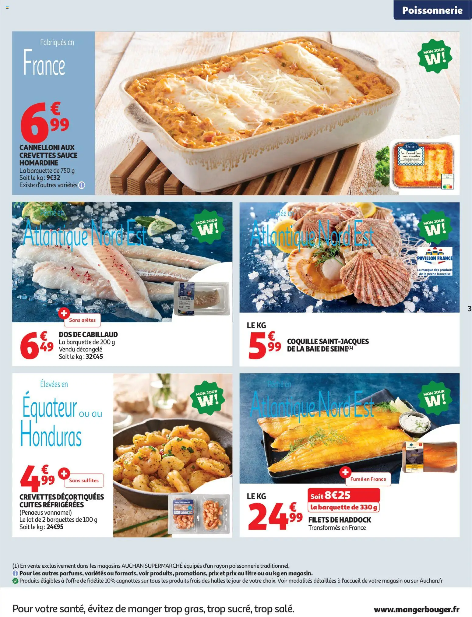 {H1} | Page: 3 | Produits: Pêche, Poissonnerie, Crevettes, Dos de cabillaud