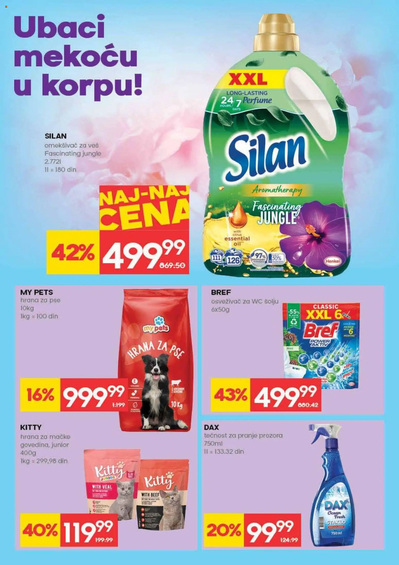 Idea katalog - važi od 16.04.2026 | Strana: 30 | Proizvode: Bref, Hrana za pse, Silan, Omekšivač za veš