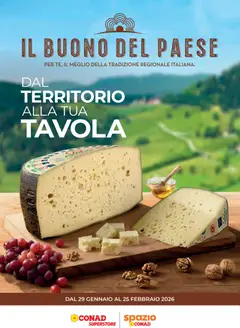Anteprima del volantino Conad Il Buono del Paese Piemonte catalogo valido a partire dal 29.01.2026