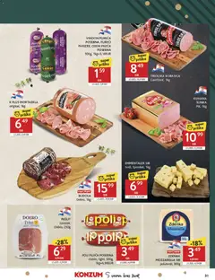 Konzum HR Akciós újság - amely érvényes a következő dátumtól: 03.12.2025 | Oldal: 31 | Termékek: Mozzarella, Mozarella