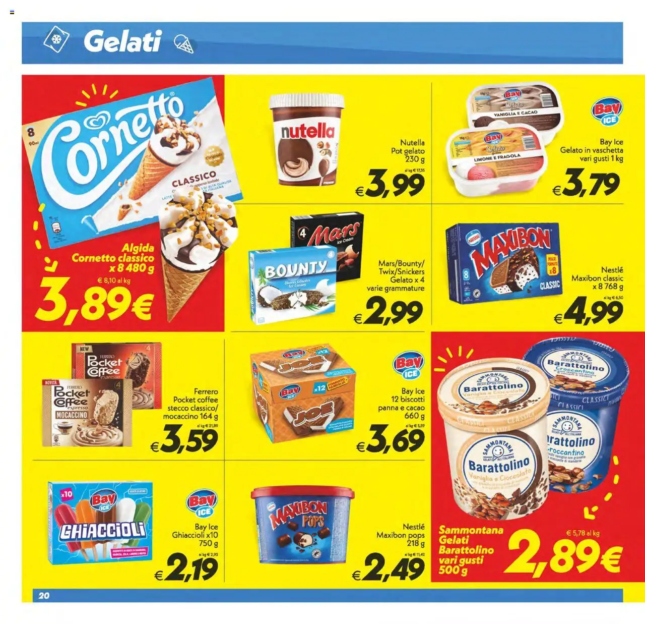 Volantino SuperConveniente del 03.06.2025 | Pagina: 20 | Prodotti: Cioccolato, Cornetto, Gelato, Latte
