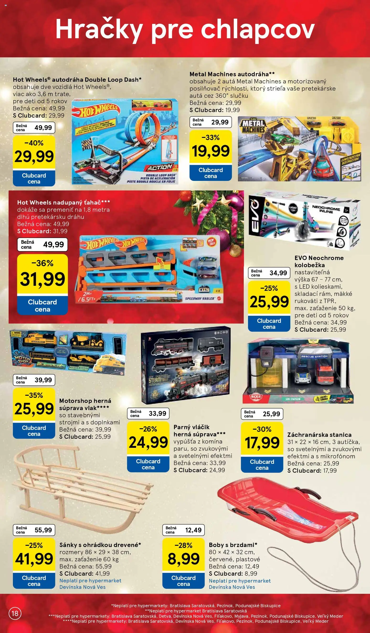 Nové Tesco akcie – leták je platný od 27.10.2025 | Strana: 18 | Produkty: Led, Hračky