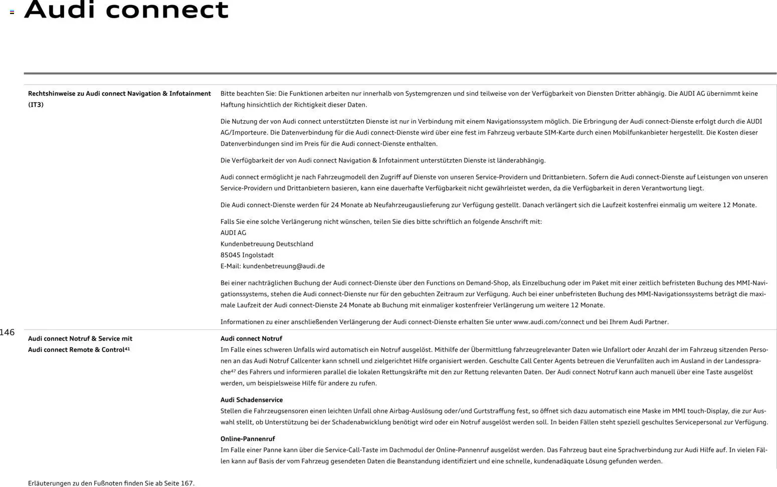 Audi  A6 e-tron – gültig ab 01.10.2025 | Seite: 146 | Produkte: Navigation, Maske, Navigationssystem