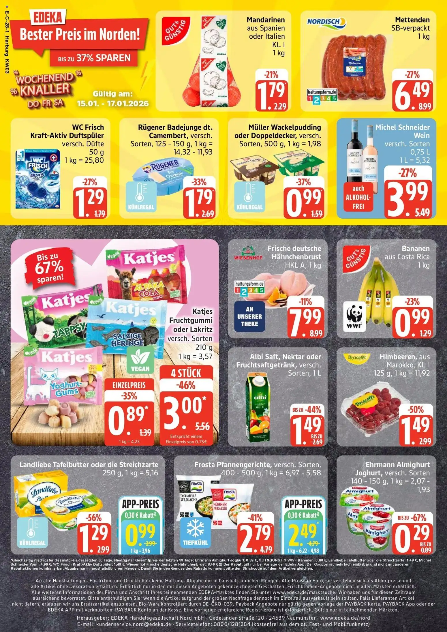 Edeka prospekt Hamburg	 – gültig ab 11.01.2026 | Seite: 33 | Produkte: Butter, Theke, Pudding, Wein