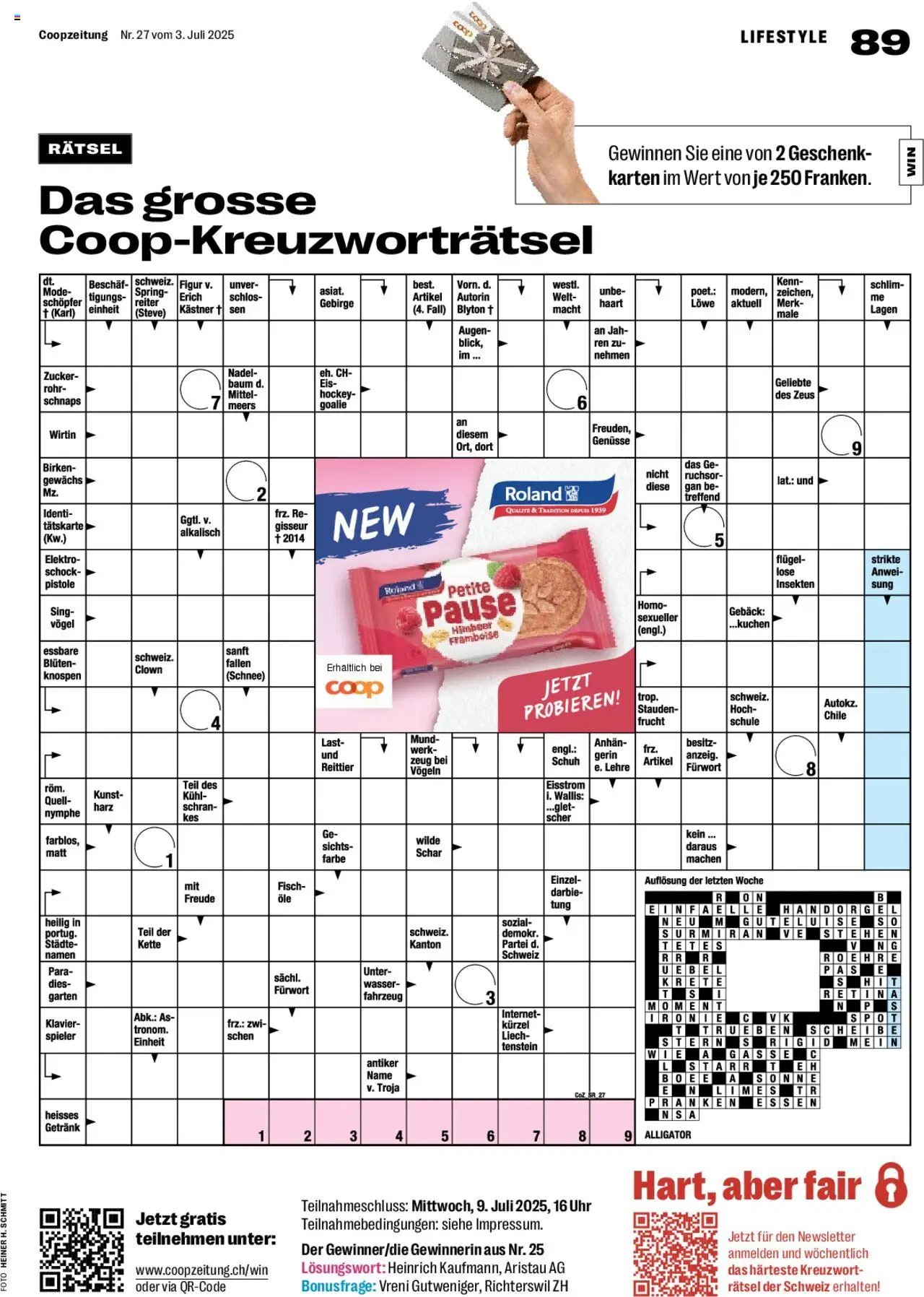Coop Magazin ab 03.07.2025 | Seite: 89 | Produkte: Fisch, Uhr, Spieler, Fall