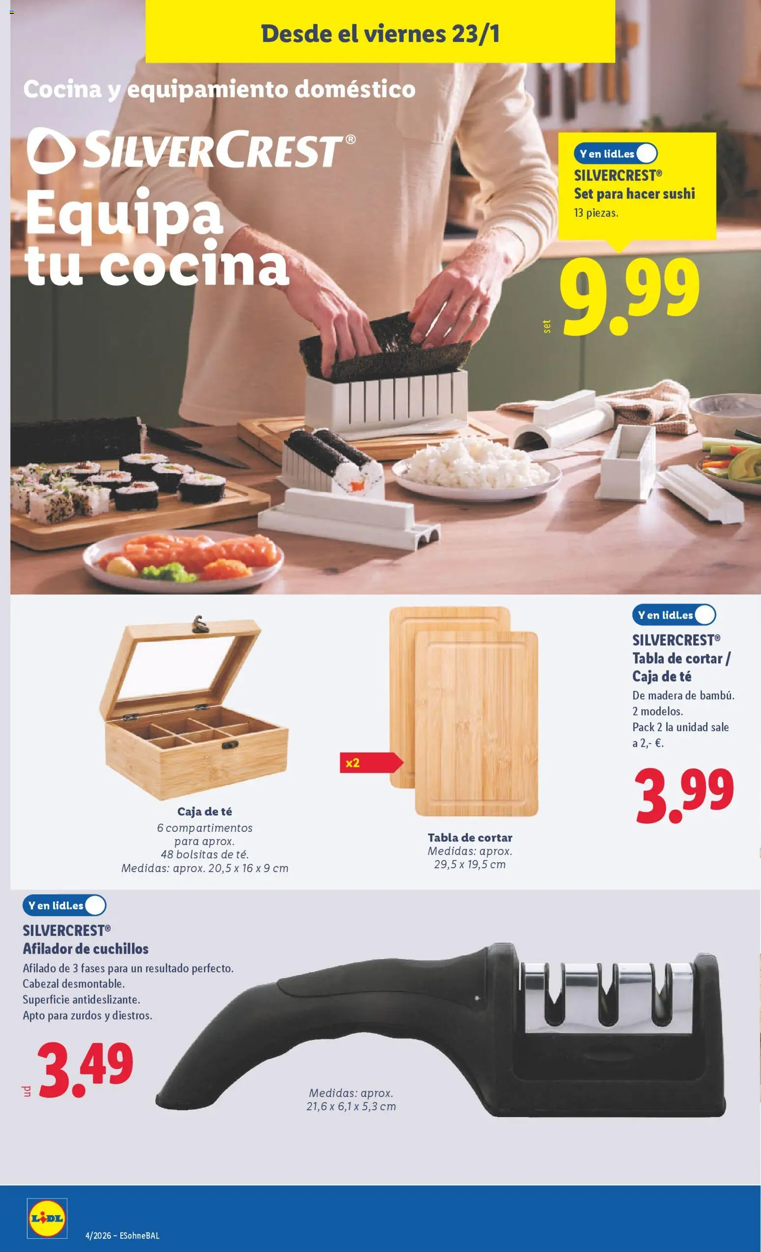 Lidl folleto de bazar │ válido desde el 19.01.2026 | Página: 22 | Productos: Té, Cocina, Σιδερώστρα, Caja