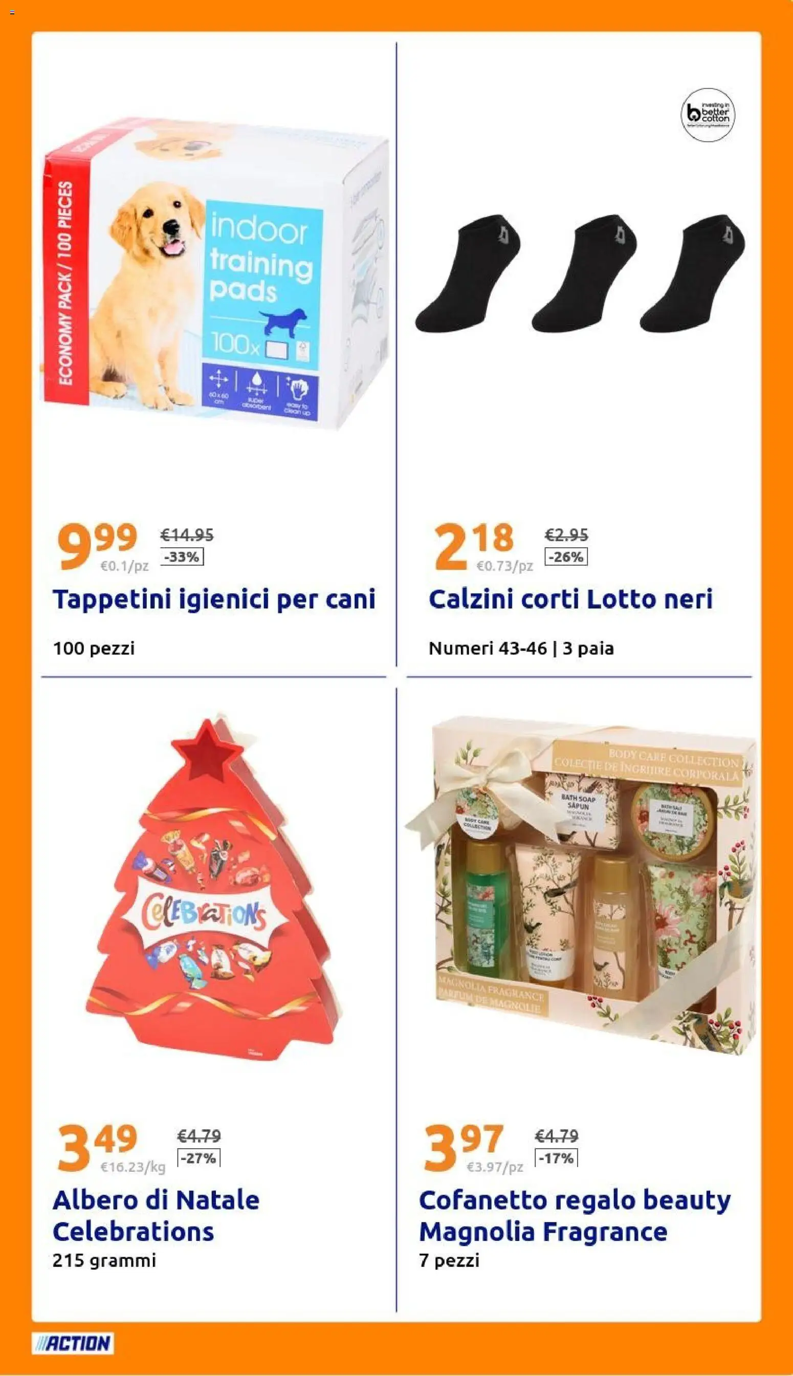 Volantino Action del 24.12.2025 | Pagina: 23 | Prodotti: Albero di natale, Calzini