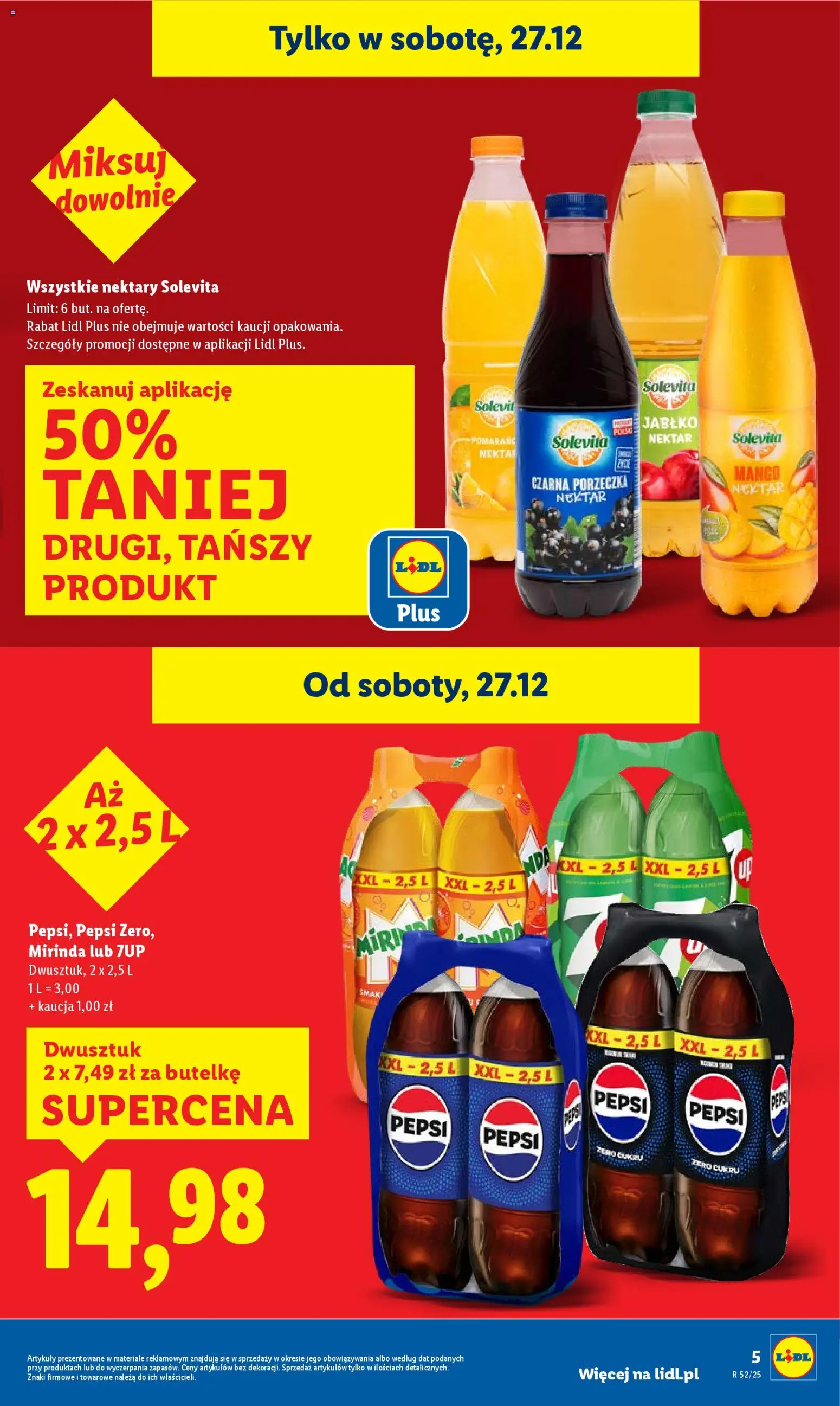 Lidl Gazetka od 27.12.2025 | Strona: 5 | Produkty: Mango, Pepsi, Porzeczka