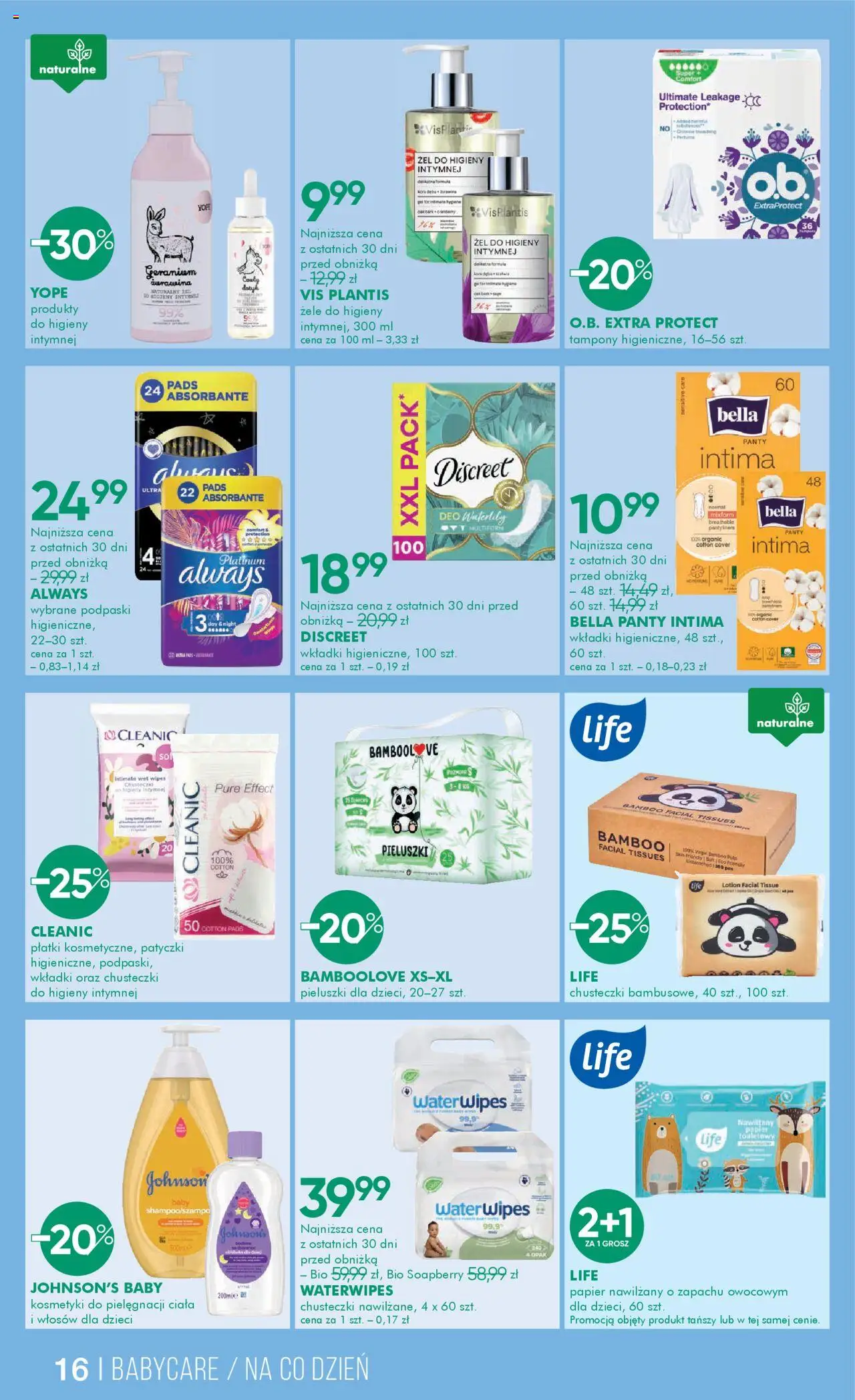 Super-pharm Gazetka od 04.10.2025 | Strona: 16 | Produkty: Tampony, Kosmetyki, Żurawina, Płatki