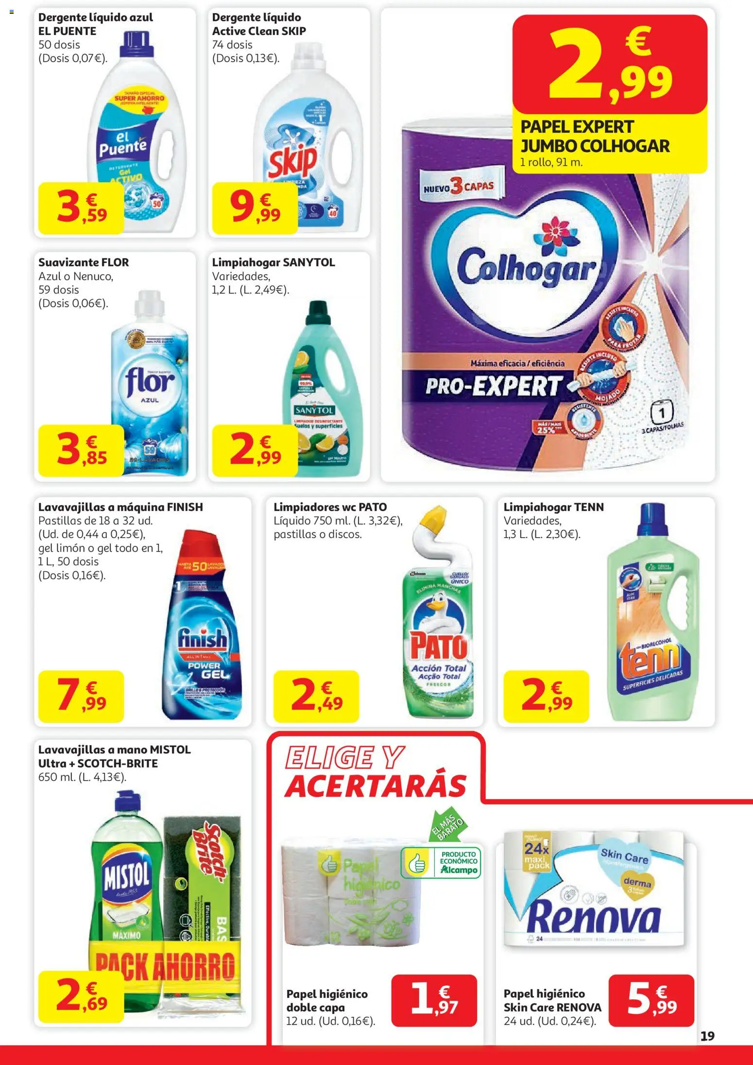Alcampo - HG Catalan  │ válido desde el 29.12.2025 | Página: 19 | Productos: Detergente, Huevos, Papel higienico, Suavizante