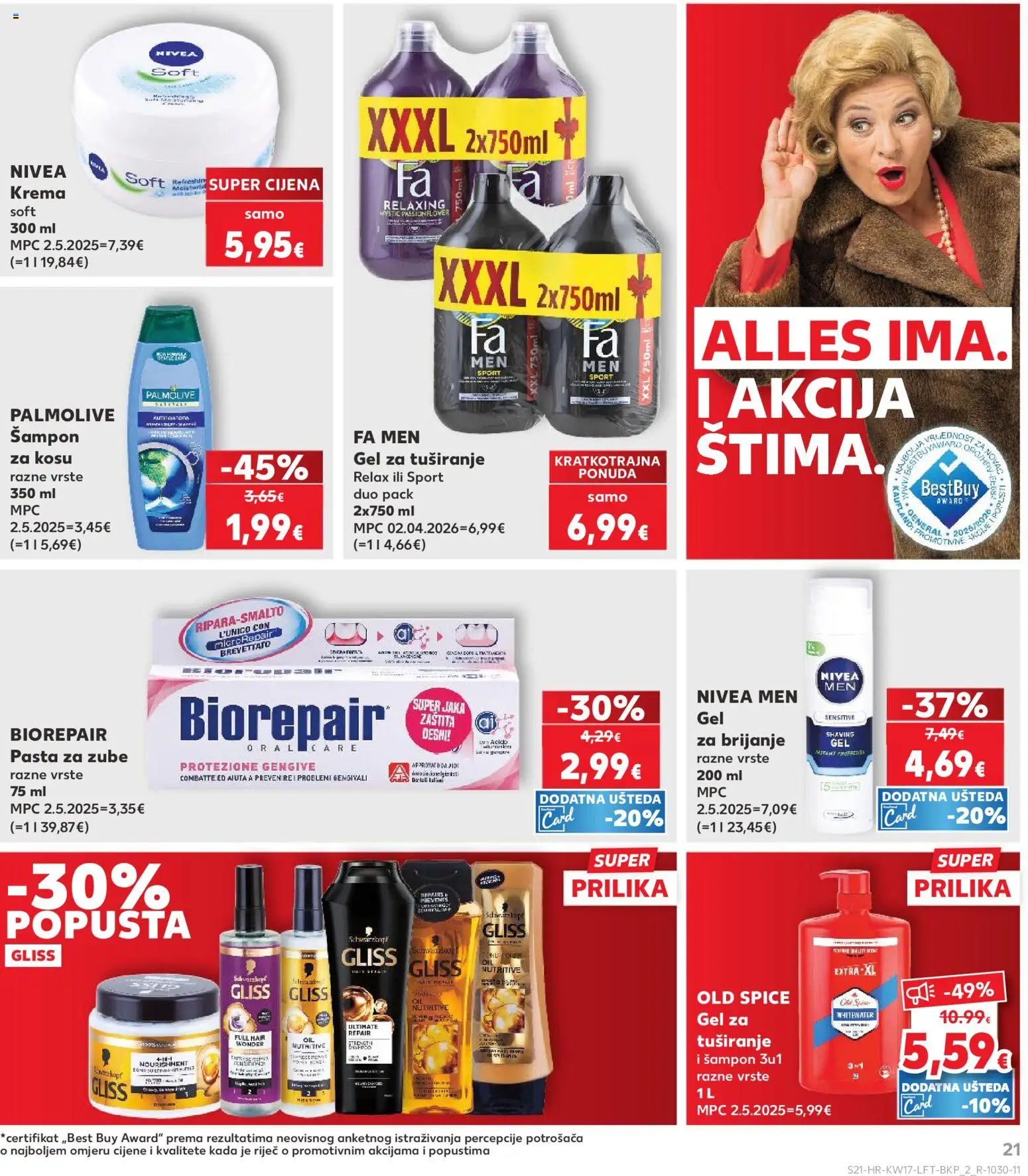 Kaufland katalog | vrijedi od 22.04.2026 | Stranica: 21 | Proizvodi: Gel za brijanje, Gel za tuširanje, Krema, Nivea