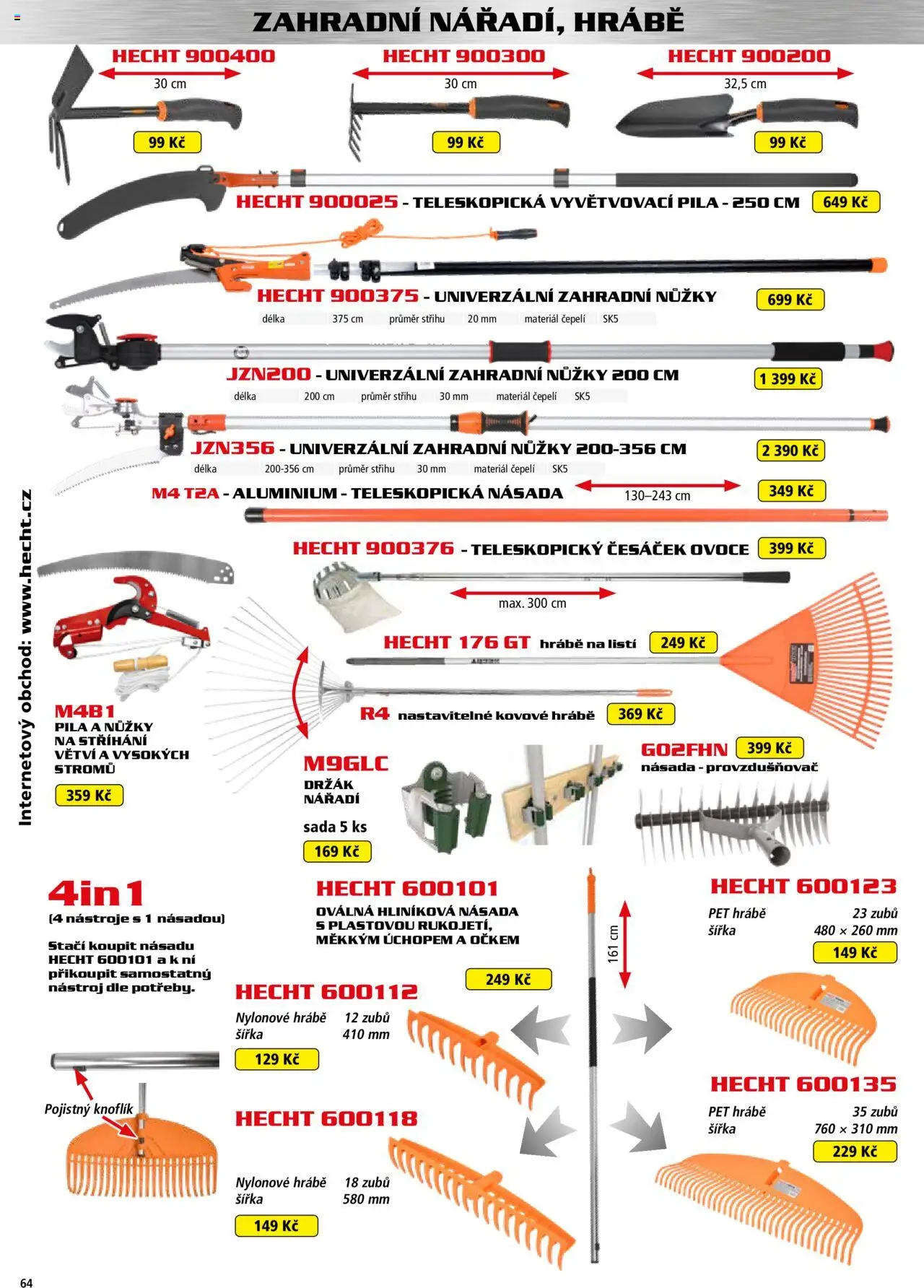Hecht katalog - Jaro-léto 2025 od 22.04.2025 | Strana: 64 | Produkty: Nůžky, Hecht, Nářadí, Pila