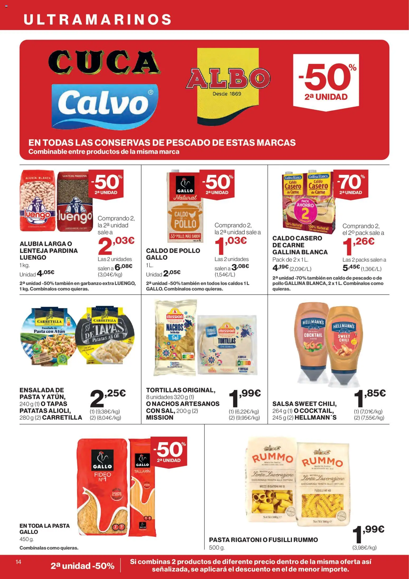 El Corte Inglés ofertas │ válido desde el 12.02.2026 | Página: 14 | Productos: Καλτσάκια μισά, Pescado, Pasta, Ensalada